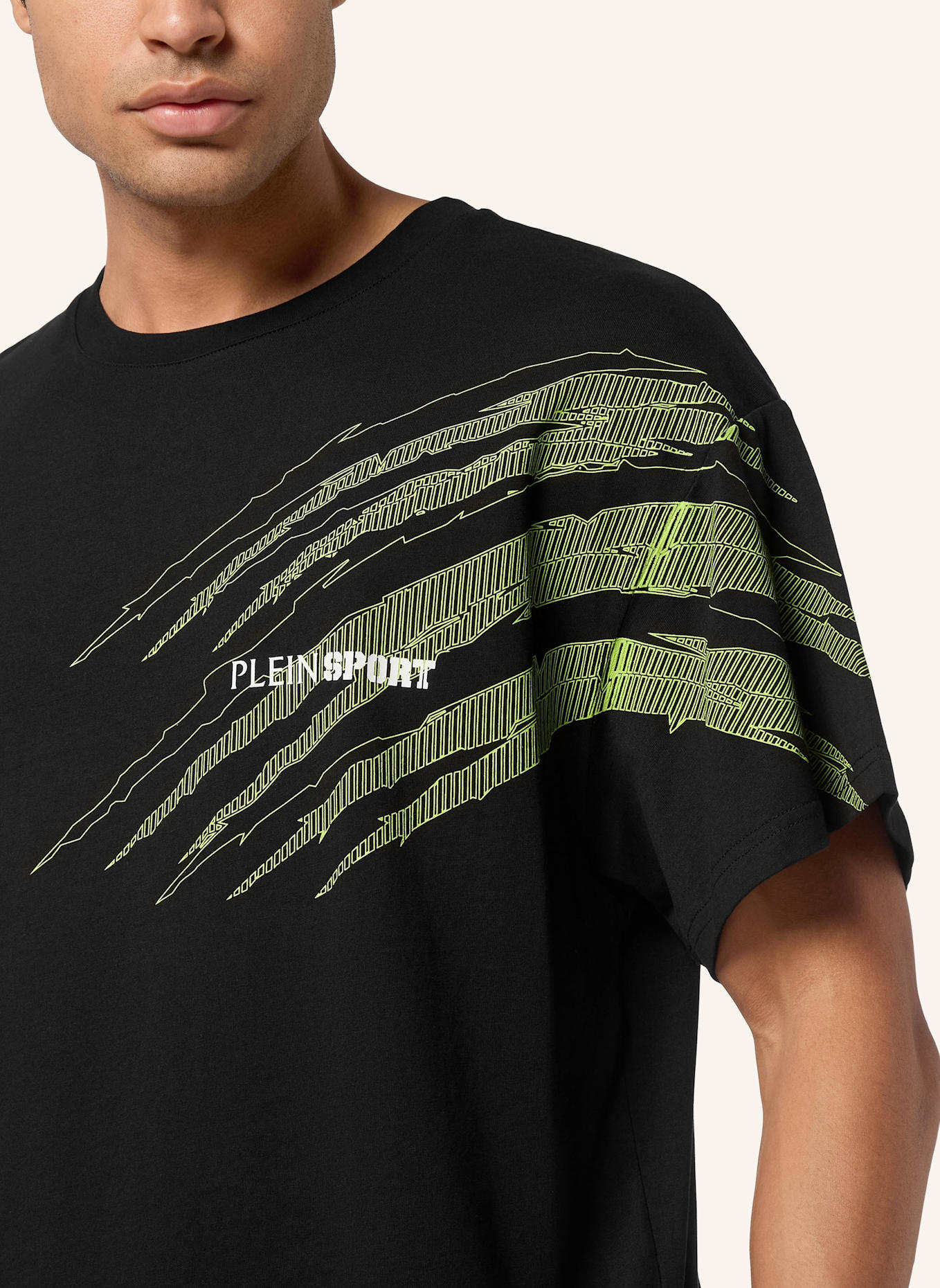 PLEIN SPORT PLEIN SPORT T-Shirt Rundhalsausschnitt Ss SCRATCH: SCHWARZ