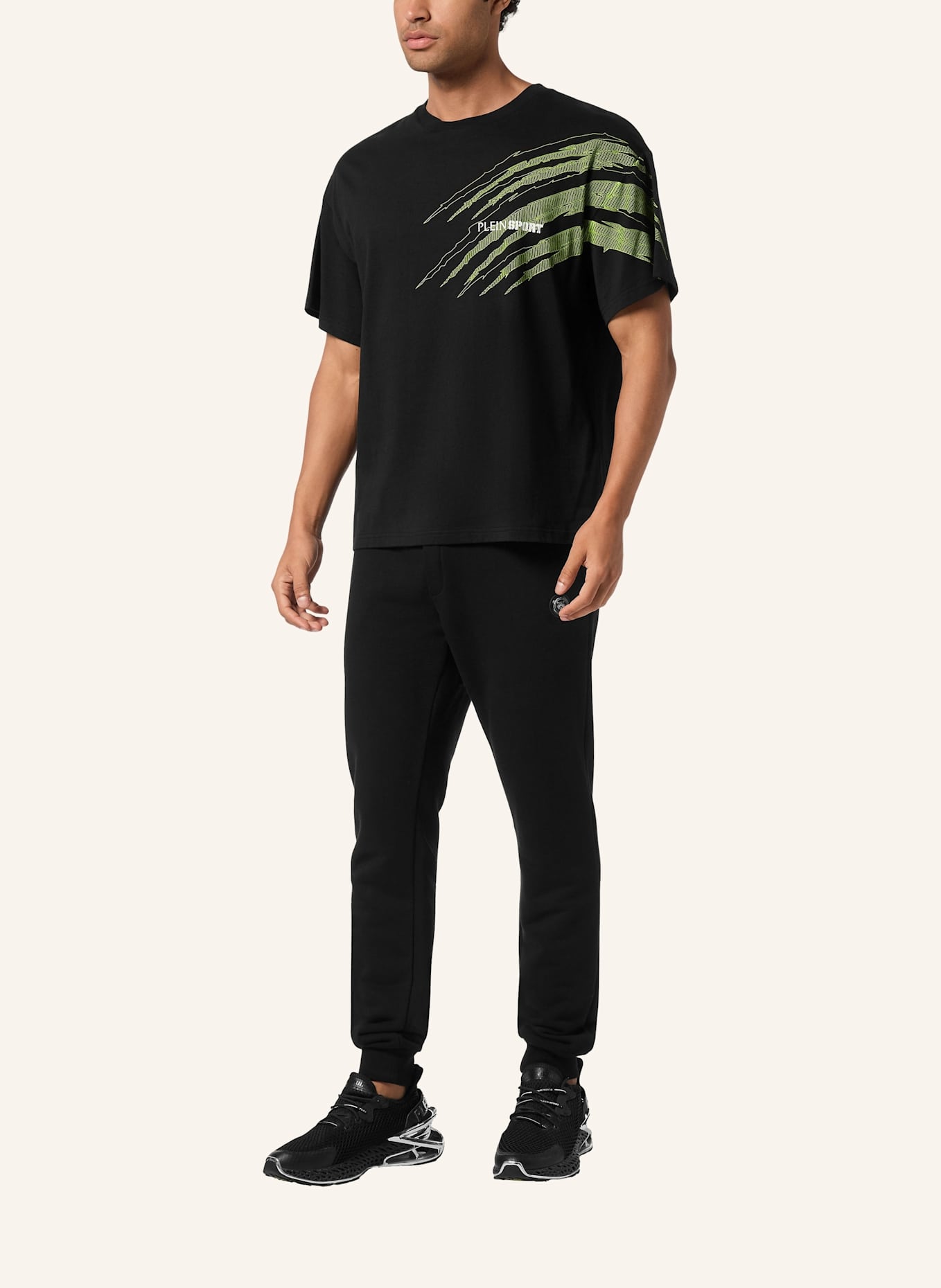 PLEIN SPORT PLEIN SPORT T-Shirt Rundhalsausschnitt Ss SCRATCH: SCHWARZ