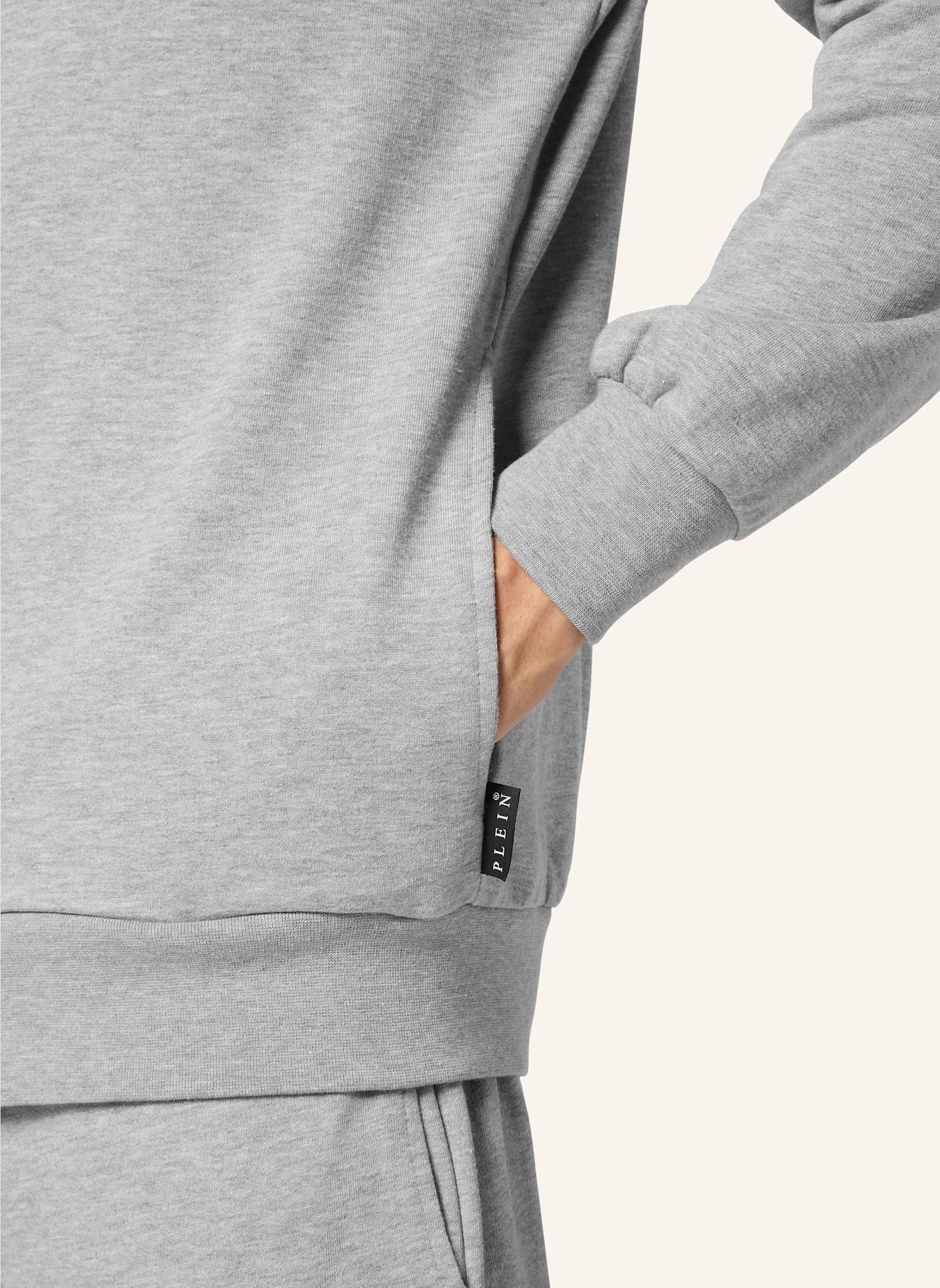 PHILIPP PLEIN Sweatjacke mit Kapuze ICONIC PLEIN: GRAU