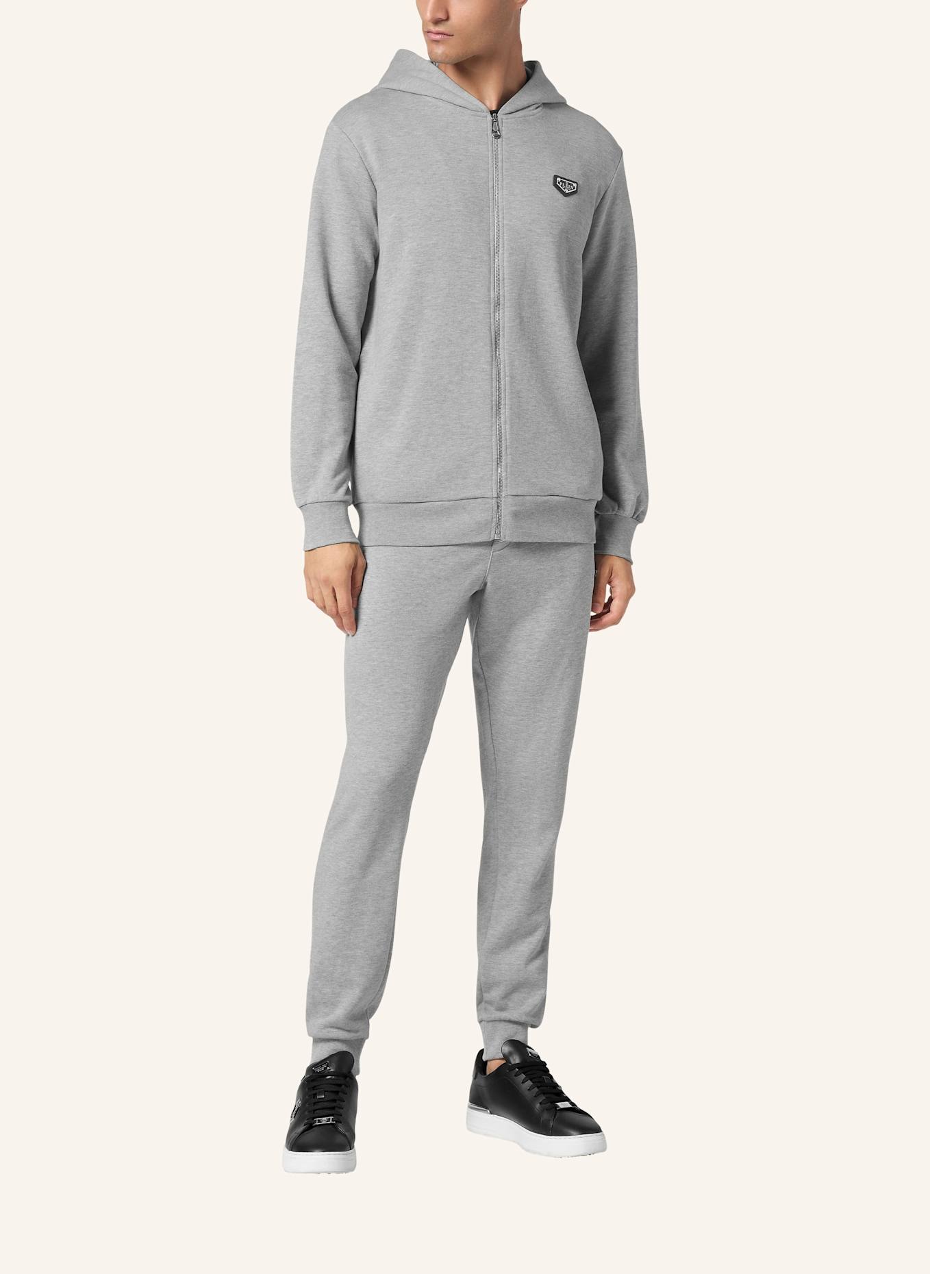 PHILIPP PLEIN Sweatjacke mit Kapuze ICONIC PLEIN: GRAU
