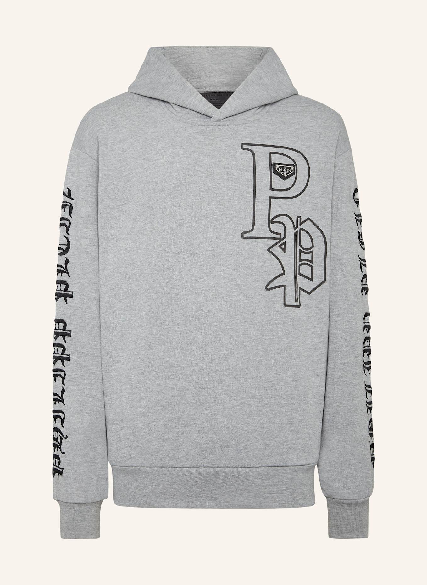 PHILIPP PLEIN PHILIPP PLEIN Hoodie GOTHIC PLEIN: GRAU