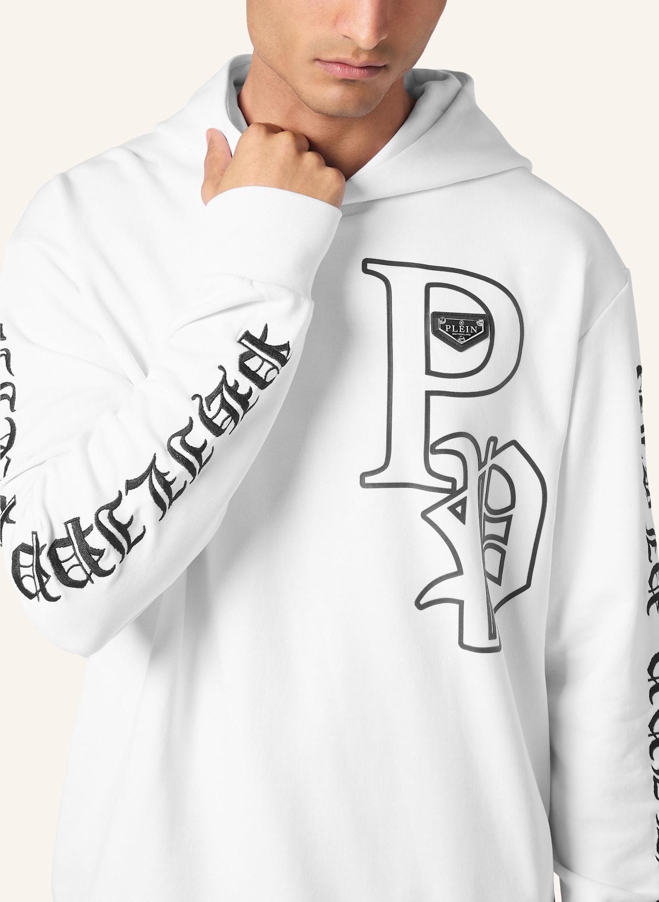 PHILIPP PLEIN PHILIPP PLEIN Hoodie GOTHIC PLEIN: WEISS