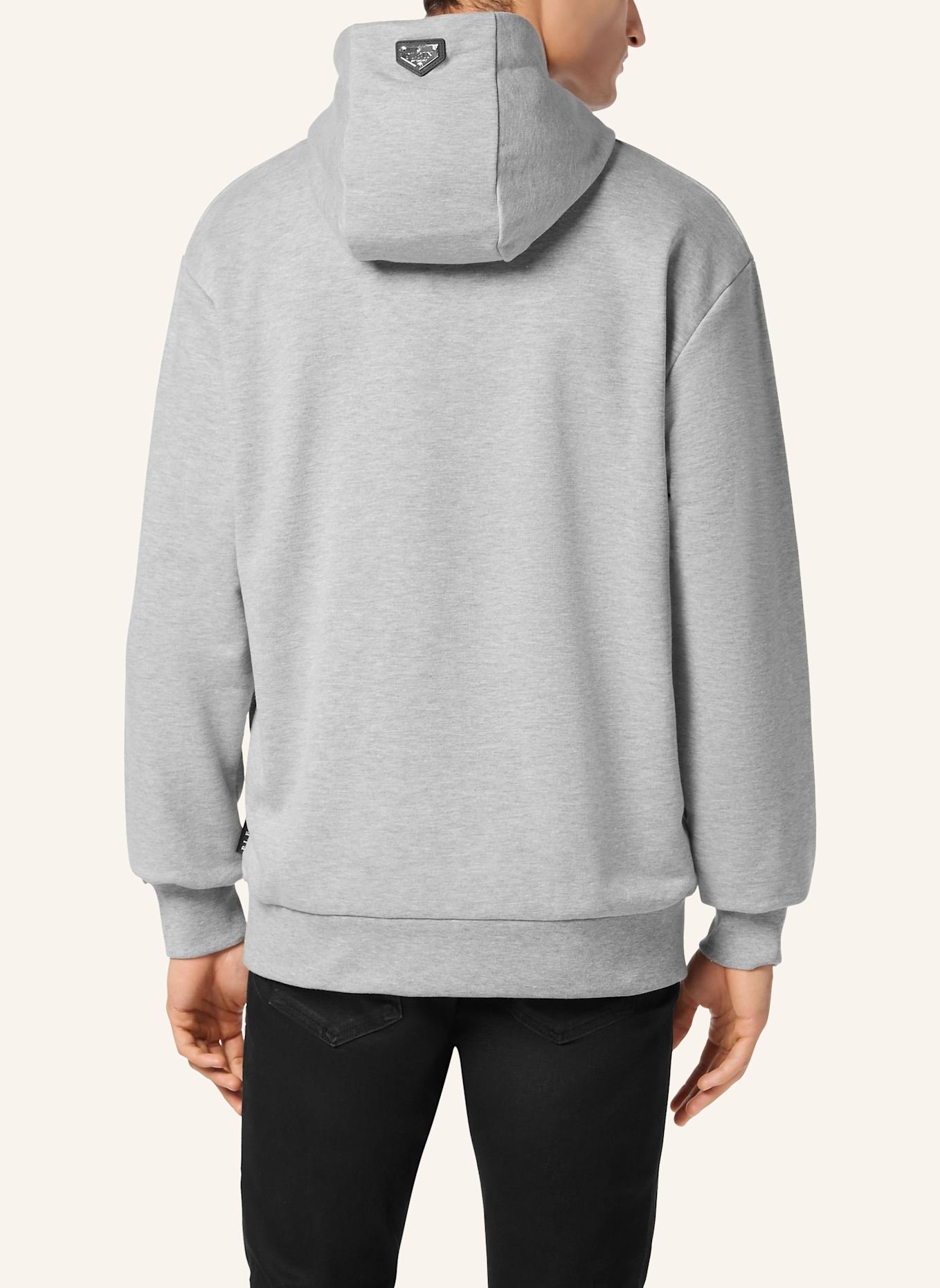 PHILIPP PLEIN Sweatshirt mit Kapuze KING PLEIN: GRAU