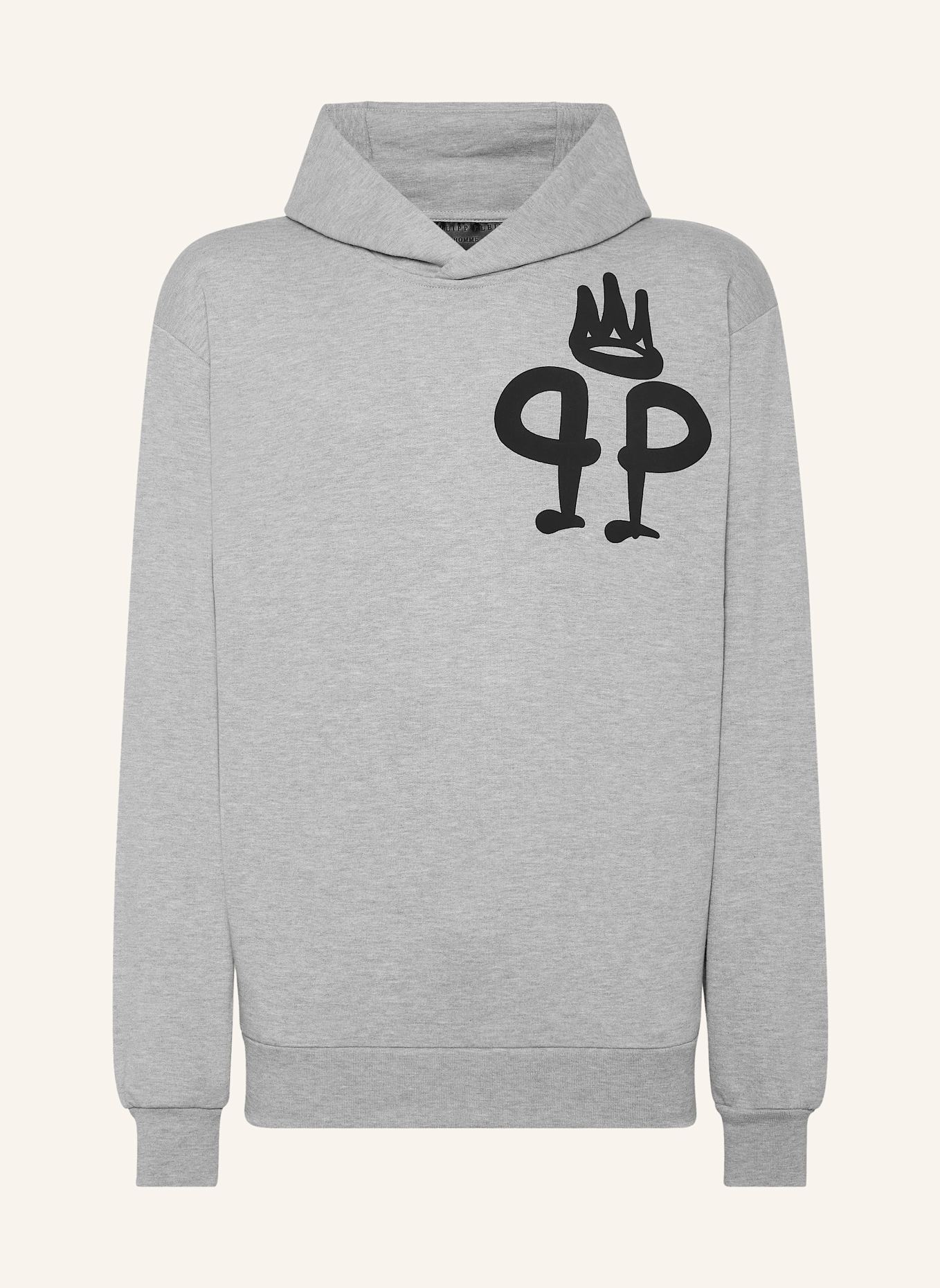PHILIPP PLEIN Sweatshirt mit Kapuze KING PLEIN: GRAU