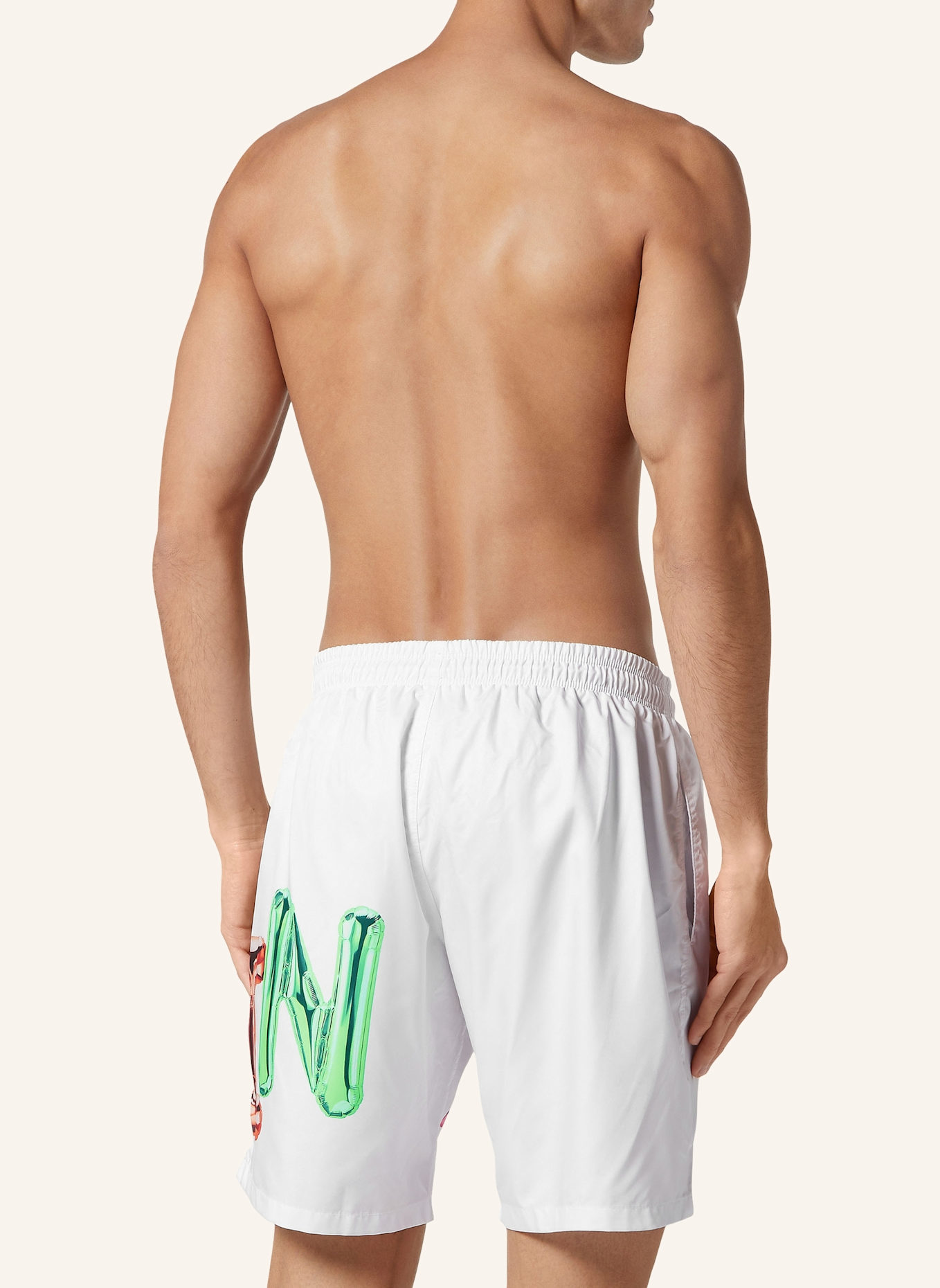 PHILIPP PLEIN PHILIPP PLEIN Badehose BOMBING GRAFFITI: WEISS