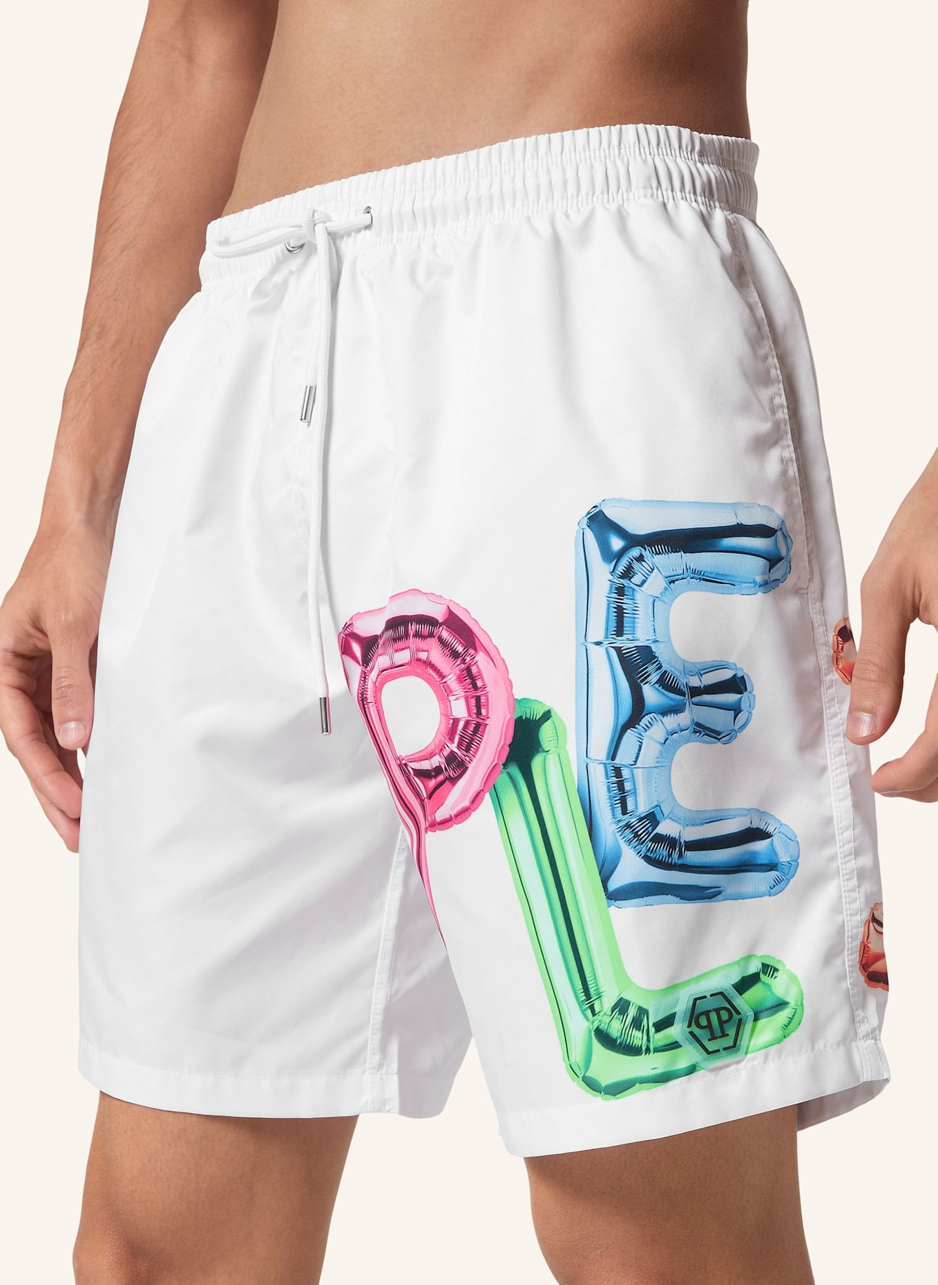 PHILIPP PLEIN PHILIPP PLEIN Badehose BOMBING GRAFFITI: WEISS
