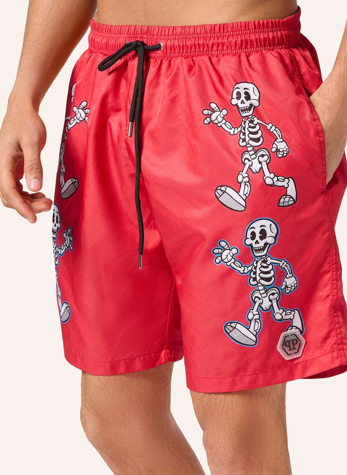 PHILIPP PLEIN PHILIPP PLEIN Badehose SKELETON: ROT