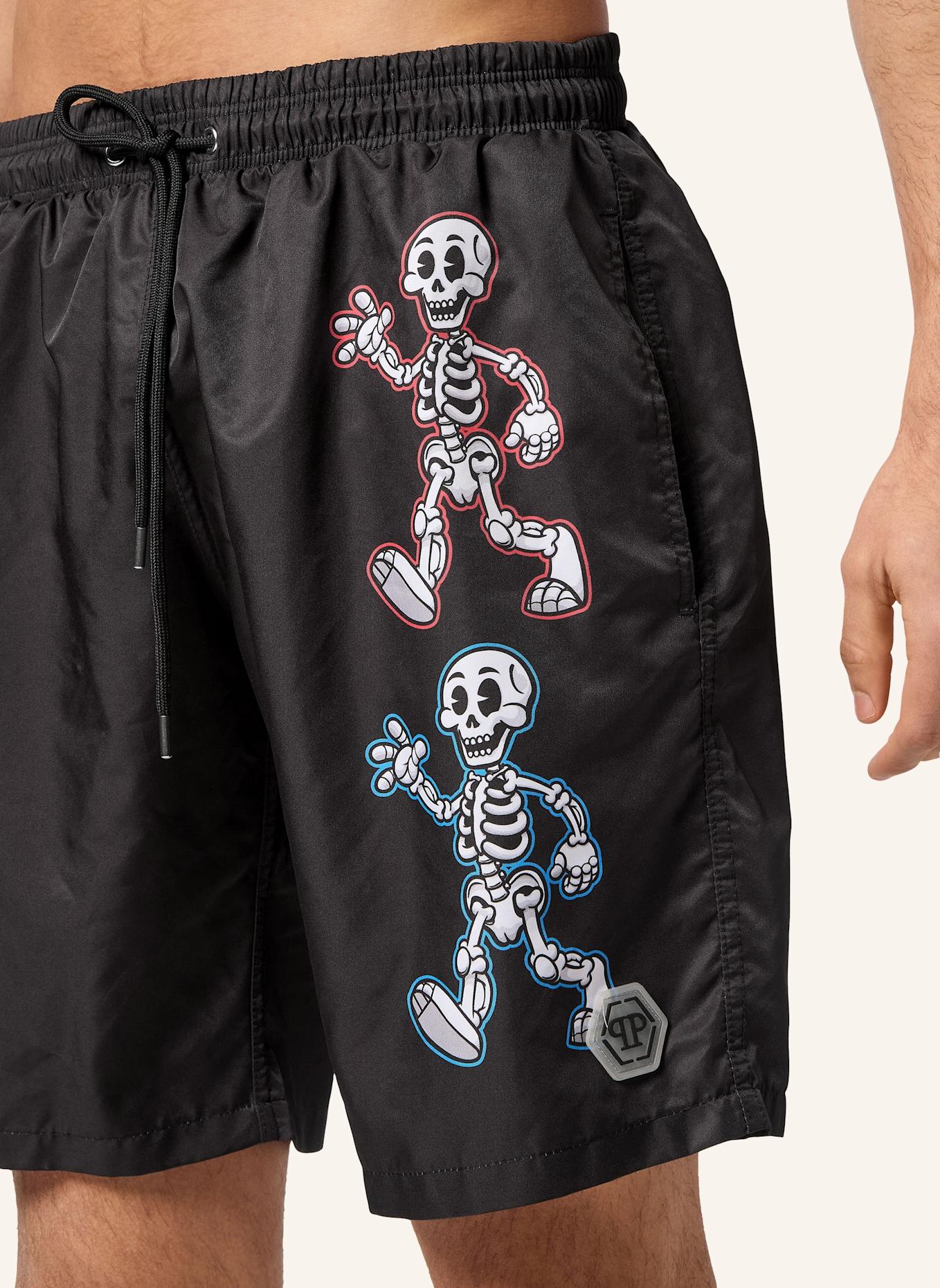 PHILIPP PLEIN PHILIPP PLEIN Badehose SKELETON: SCHWARZ