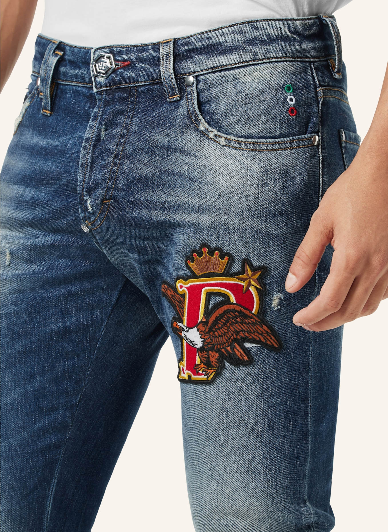 PHILIPP PLEIN Supergerader Schnitt: DUNKELBLAU