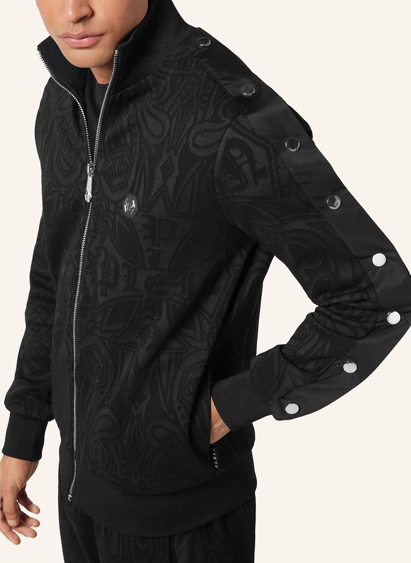 PHILIPP PLEIN Jogging-Jacke CHROME: SCHWARZ