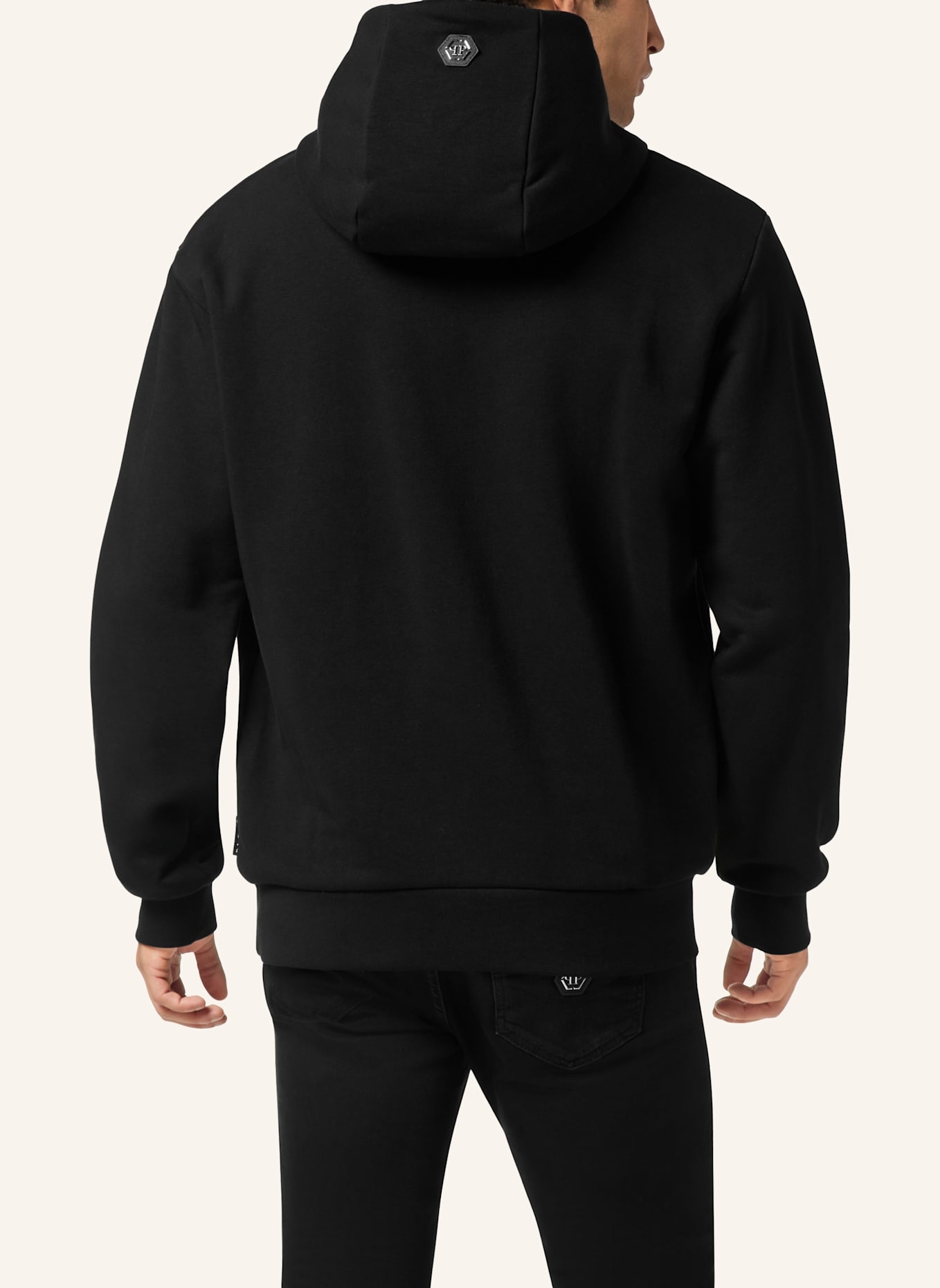 PHILIPP PLEIN Kapuzen-Sweatshirt: SCHWARZ