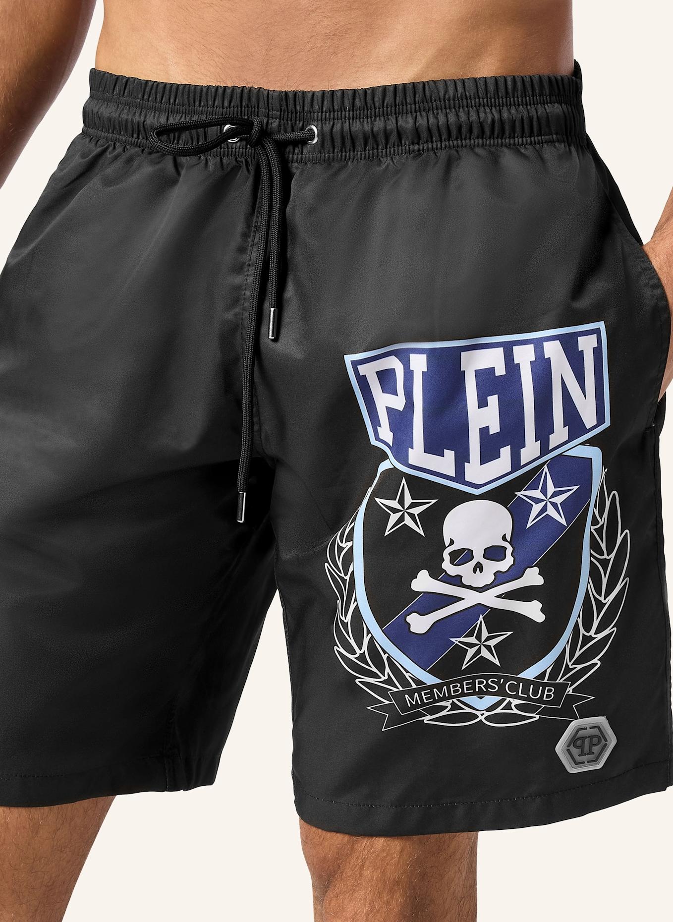 PHILIPP PLEIN Badeshorts SKULL&BONES: SCHWARZ