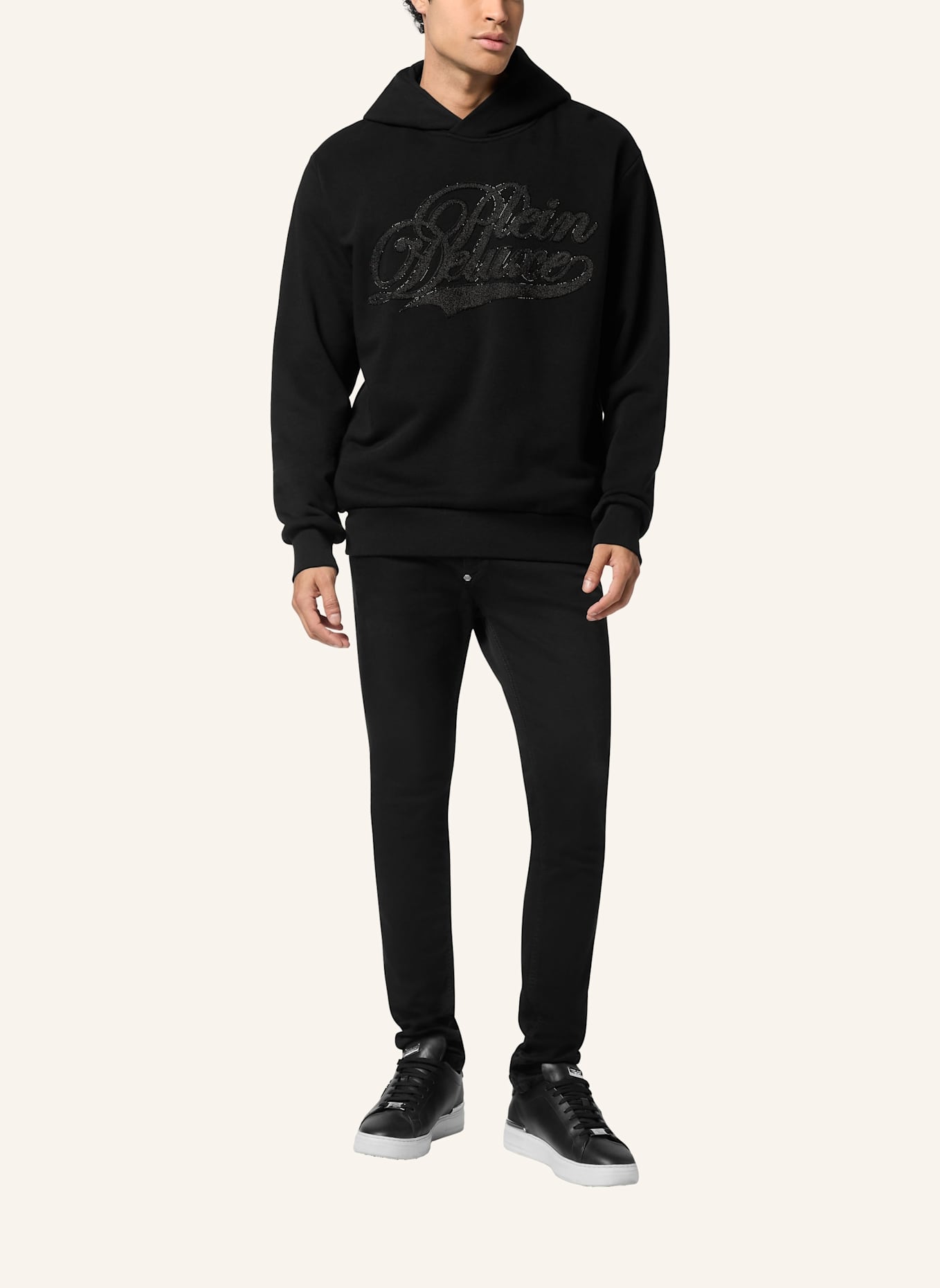 PHILIPP PLEIN Kapuzen-Sweatshirt: SCHWARZ