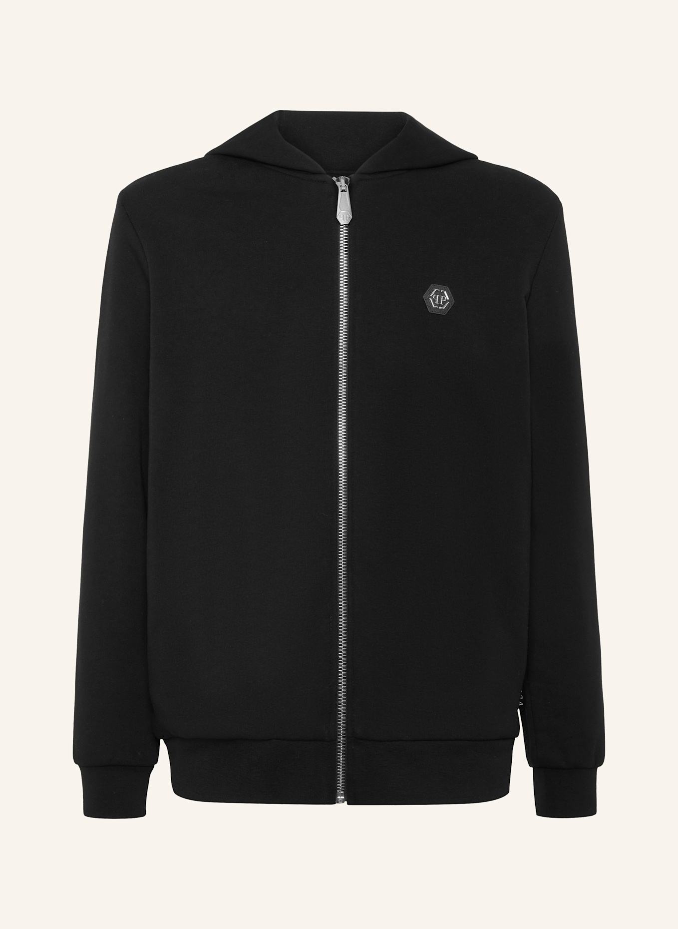 PHILIPP PLEIN Kapuzen-Sweatjacket SKULL: SCHWARZ