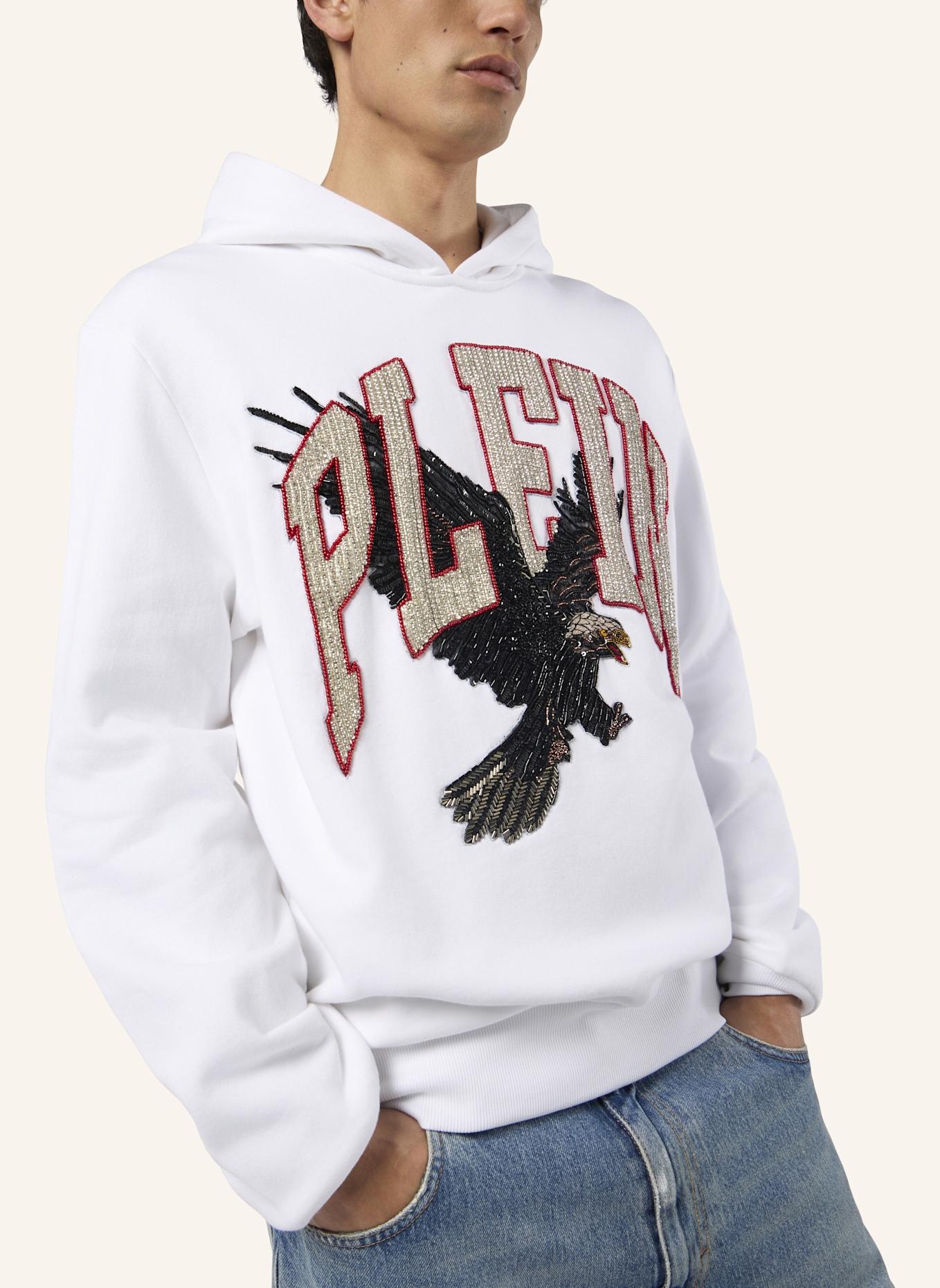 PHILIPP PLEIN Kapuzen-Sweatshirt EAGLE: WEISS