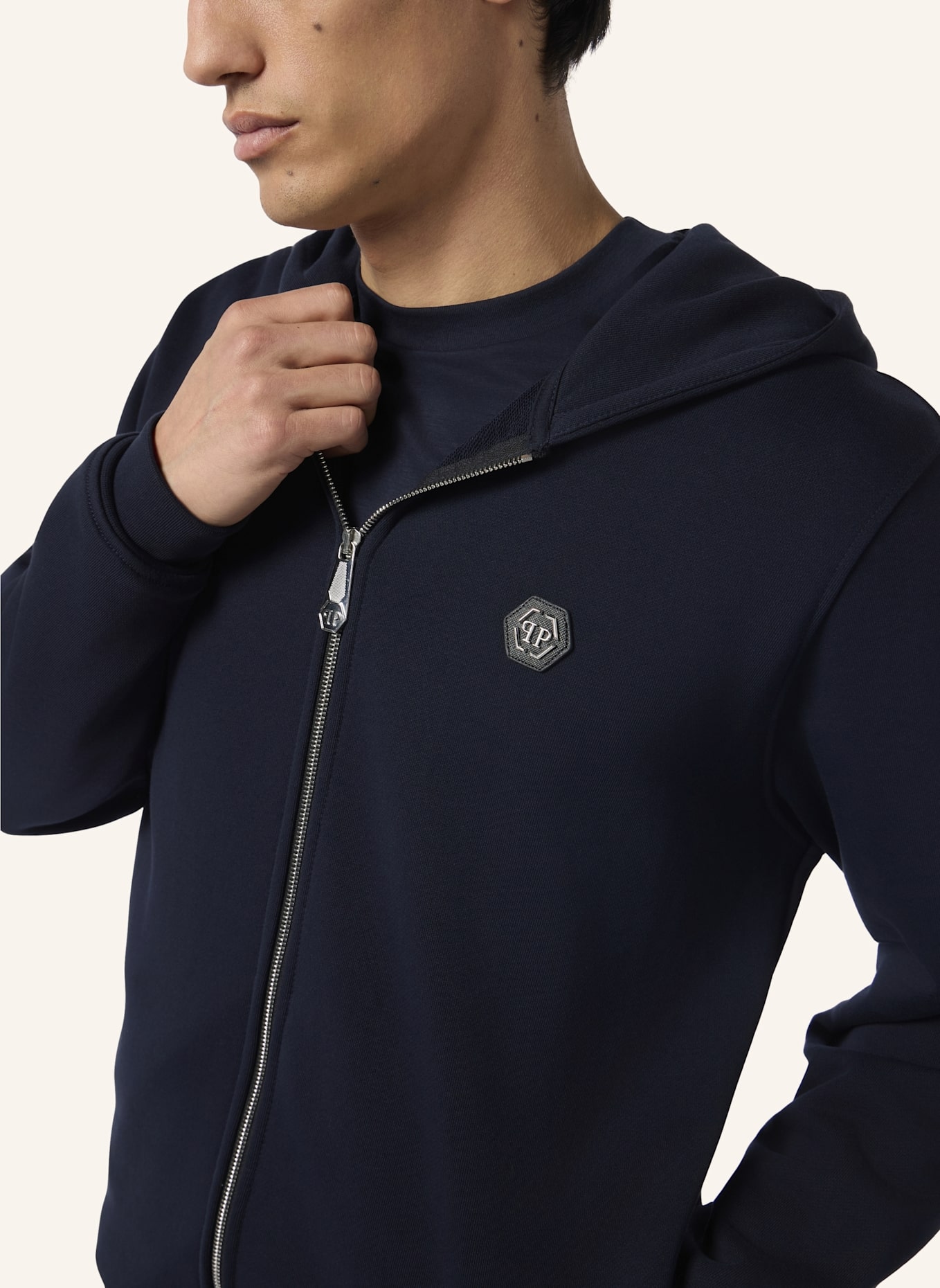 PHILIPP PLEIN PHILIPP PLEIN Zip Hoodie Basic: DUNKELBLAU