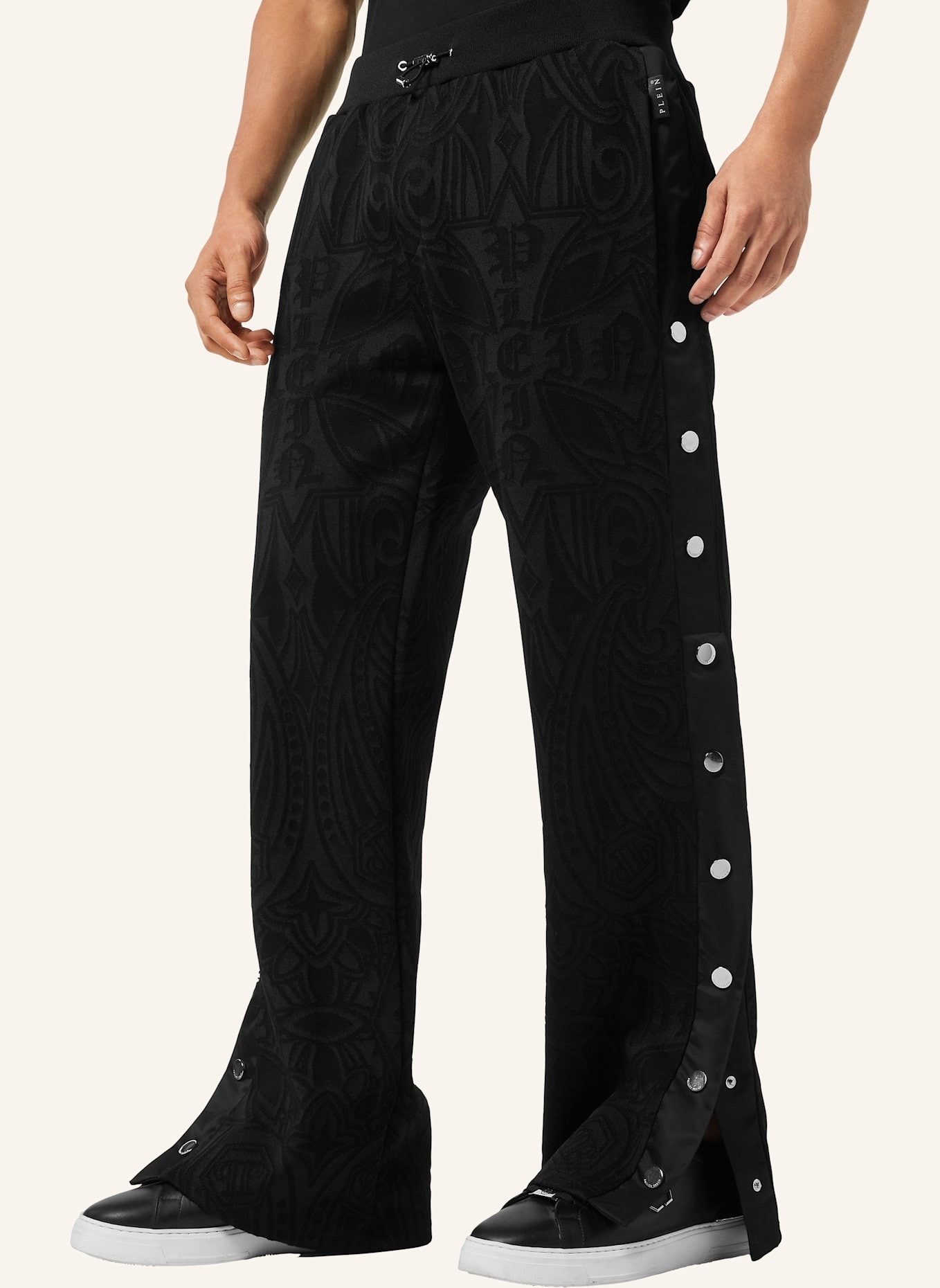 PHILIPP PLEIN Jogginghosen CHROME: SCHWARZ