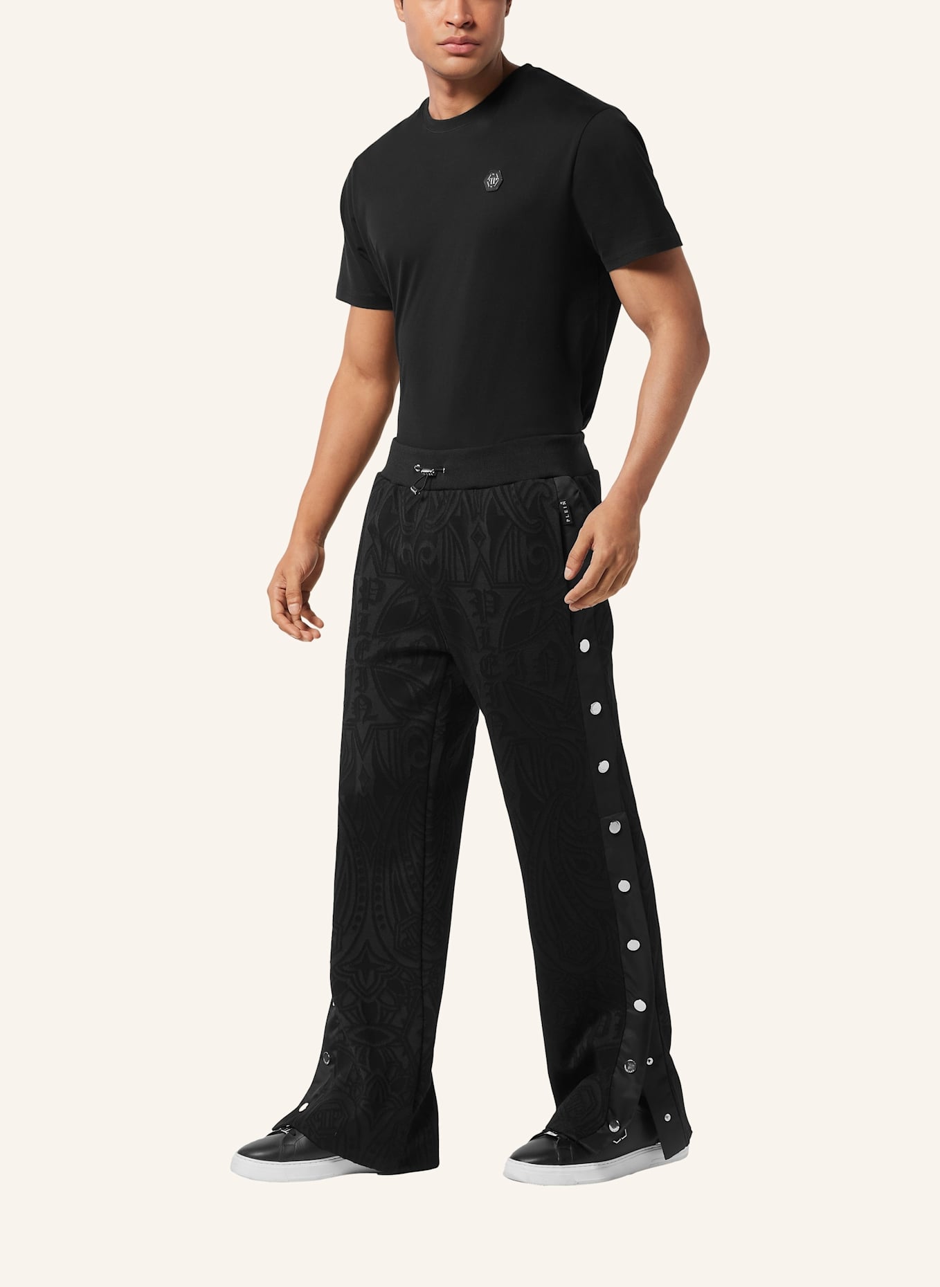 PHILIPP PLEIN Jogginghosen CHROME: SCHWARZ