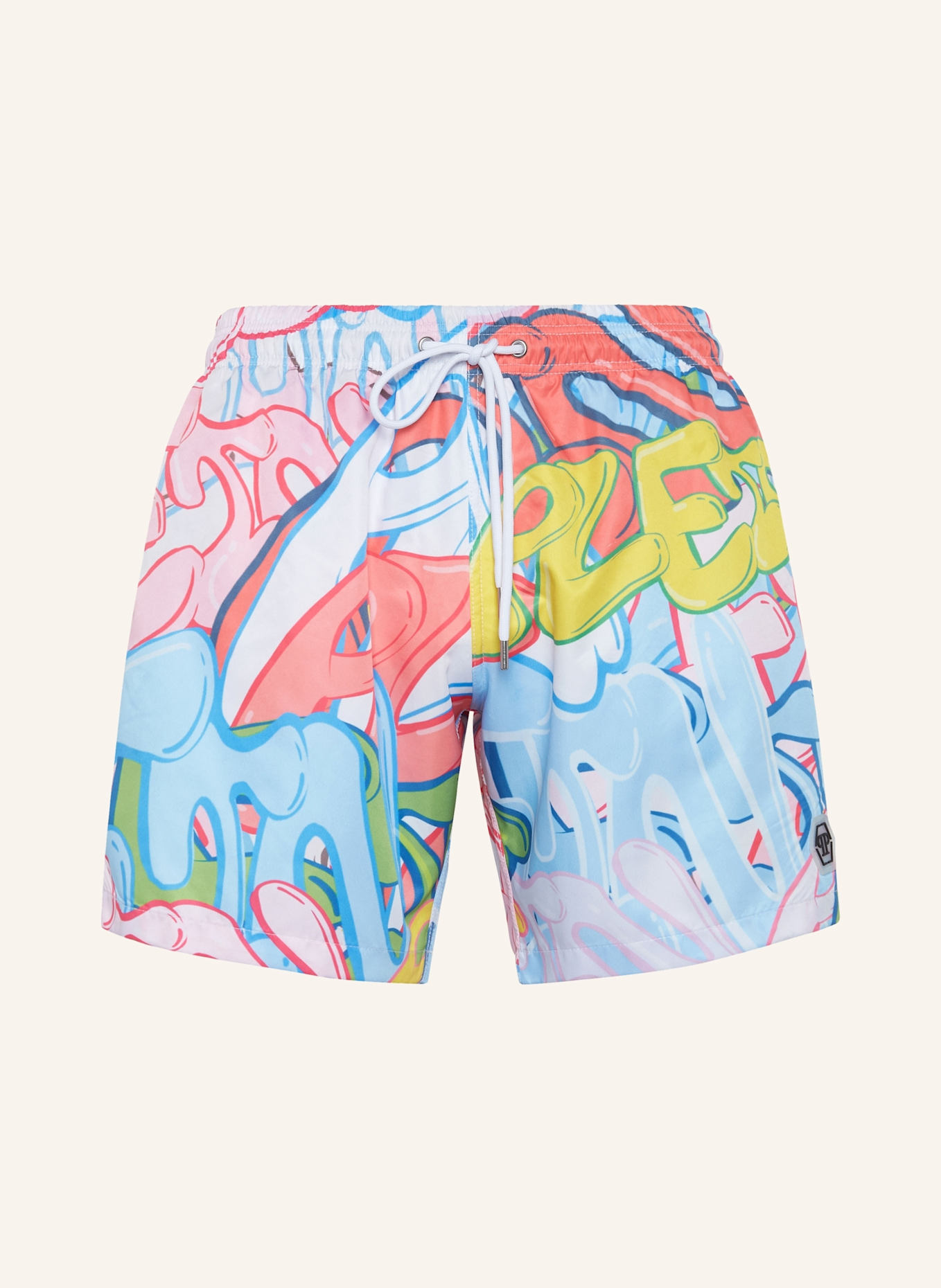 PHILIPP PLEIN PHILIPP PLEIN Badehose BOMBING GRAFFITI: BLAU/ GELB/ FUCHSIA