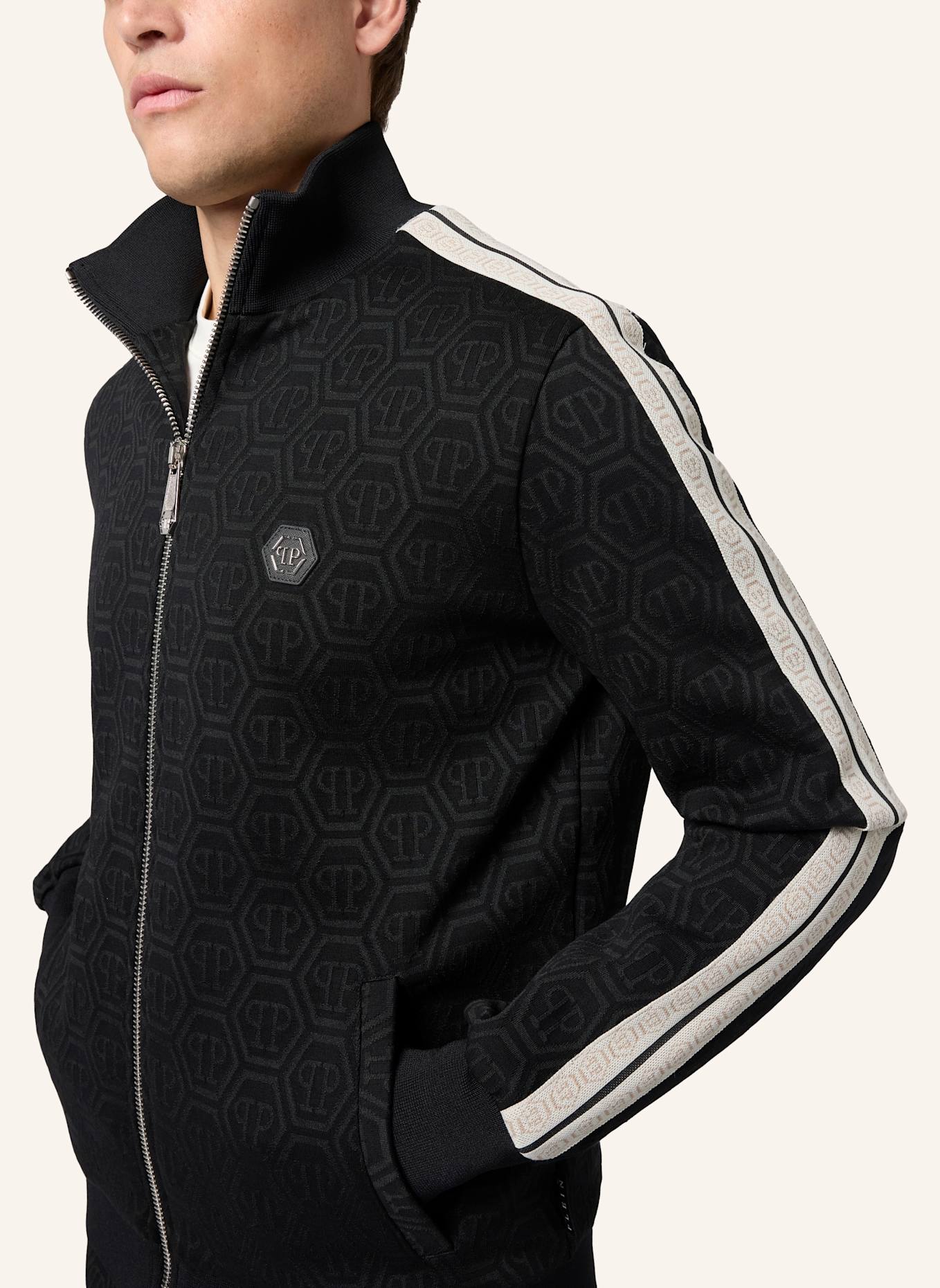 PHILIPP PLEIN PHILIPP PLEIN Tracksuit Jacket Monogram Monogram: SCHWARZ