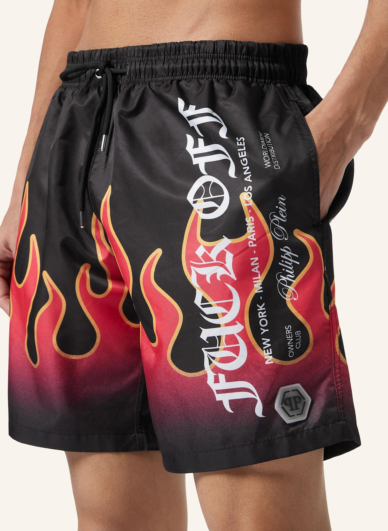 PHILIPP PLEIN PHILIPP PLEIN Badehose FLAME: SCHWARZ