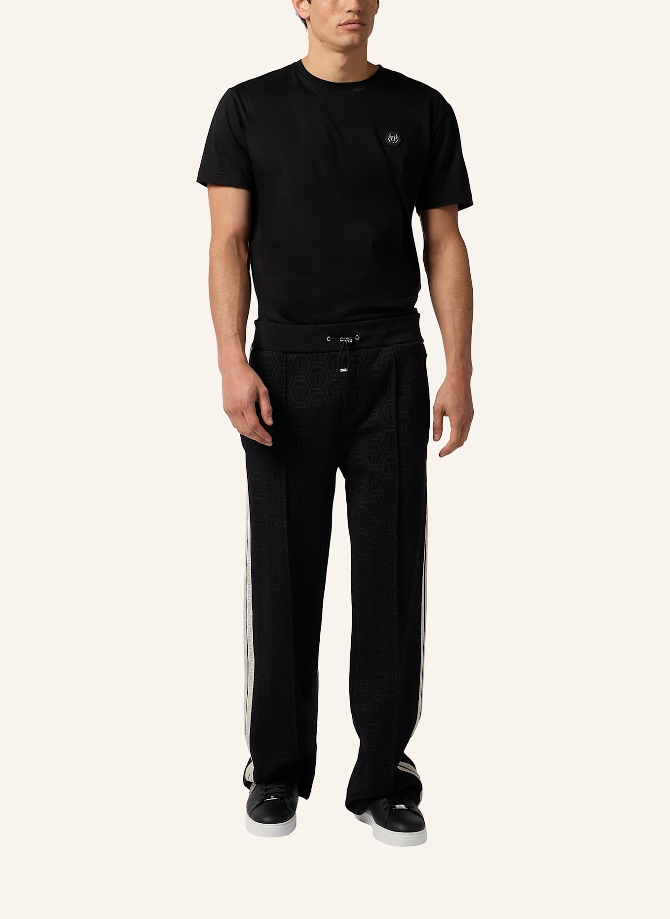 PHILIPP PLEIN PHILIPP PLEIN Tracksuit Trousers Monogram Monogram: SCHWARZ