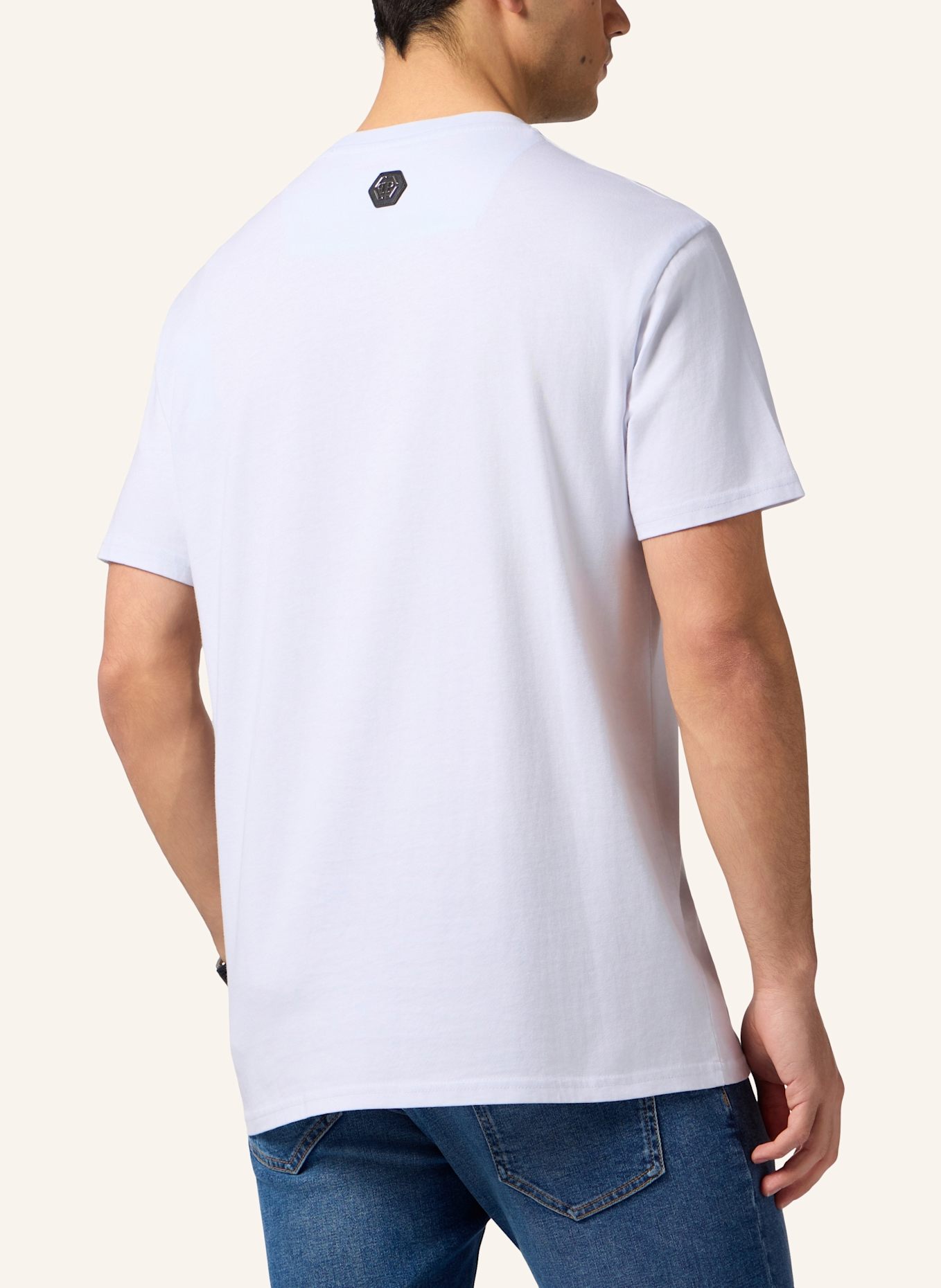 PHILIPP PLEIN PHILIPP PLEIN Round Neck T-Shirt Little Devil Crystal: WEISS