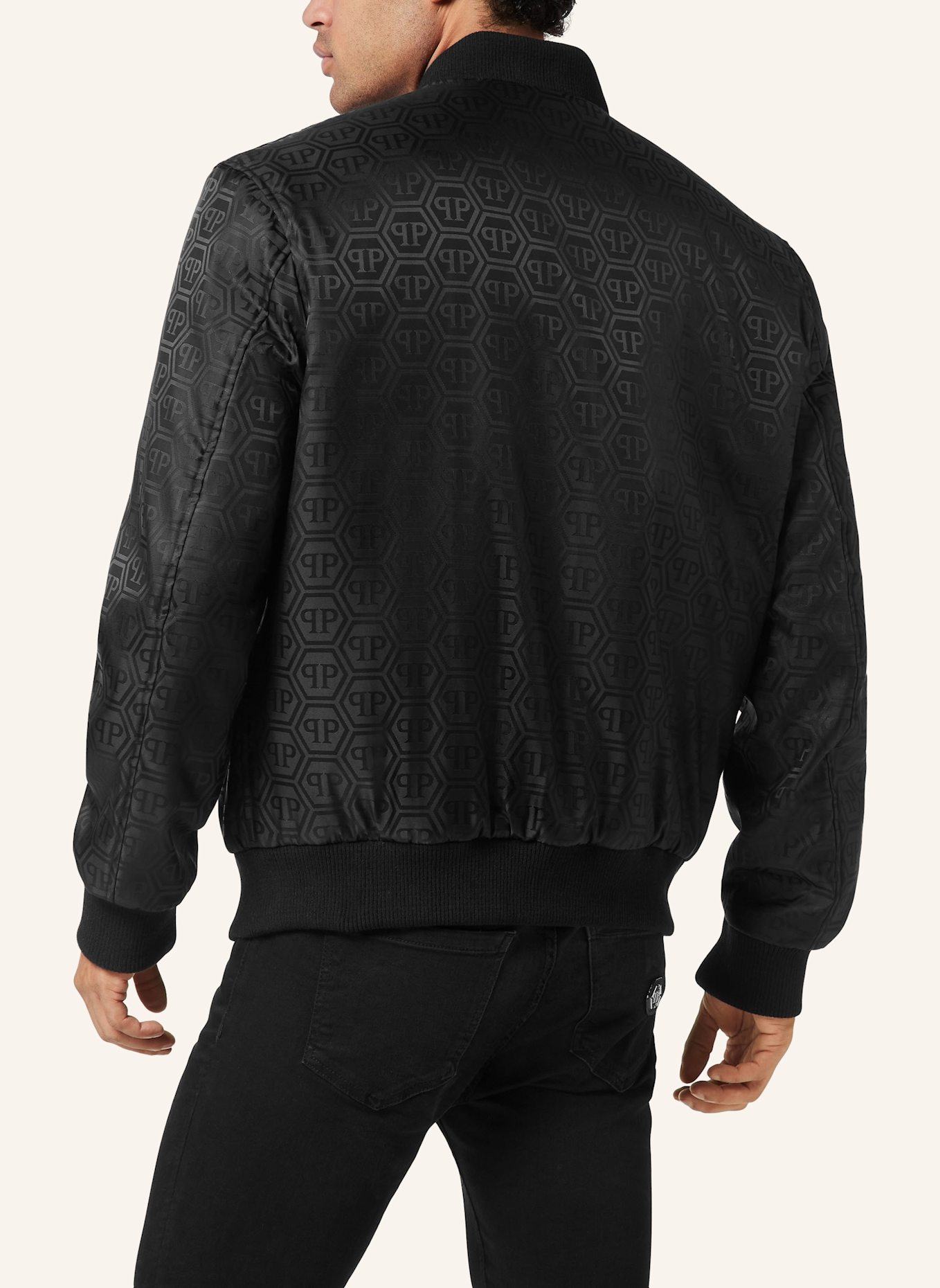 PHILIPP PLEIN Bomber MONOGRAM: SCHWARZ