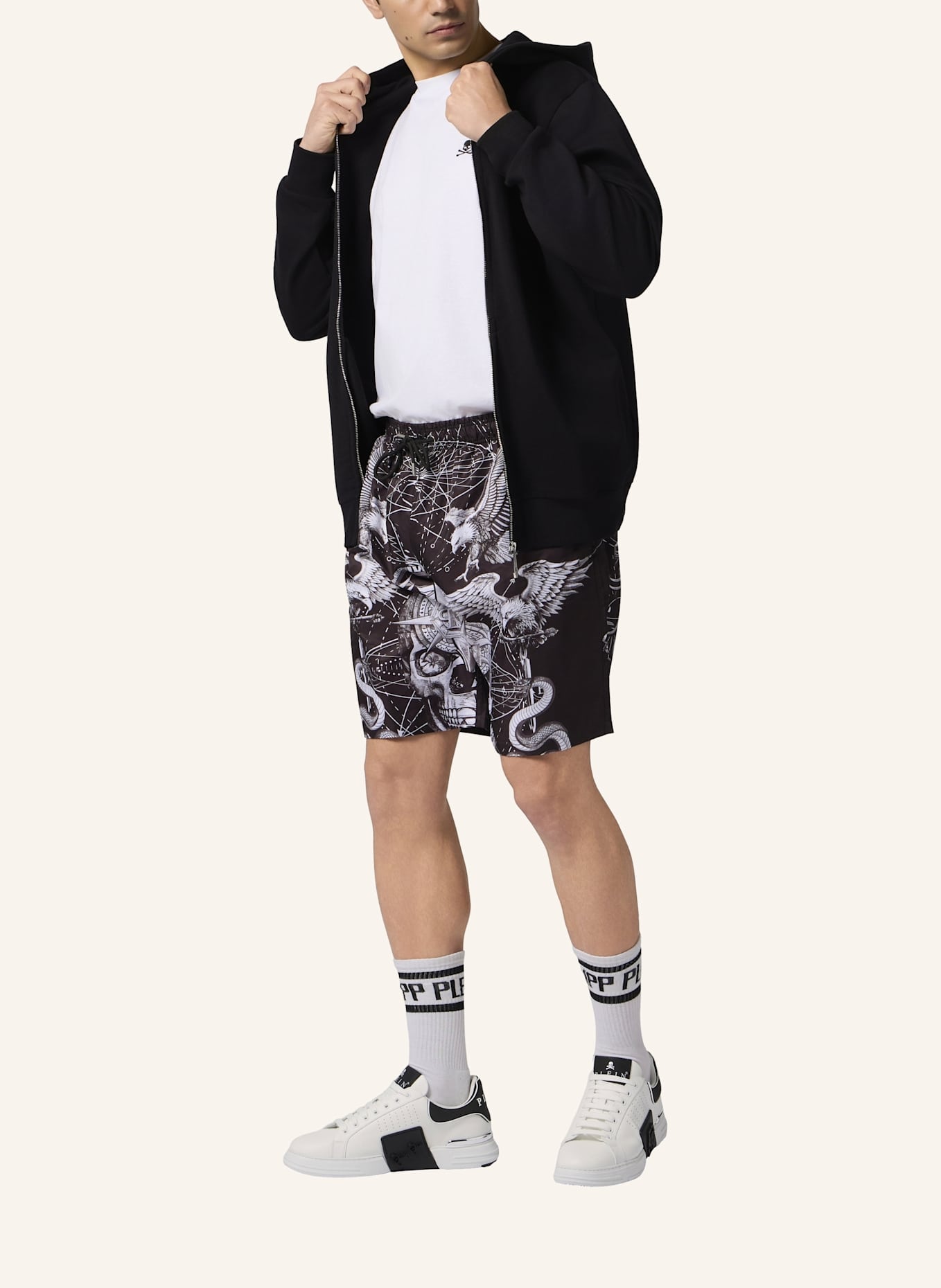 PHILIPP PLEIN PHILIPP PLEIN Nylon Shorts Tattoo: SCHWARZ