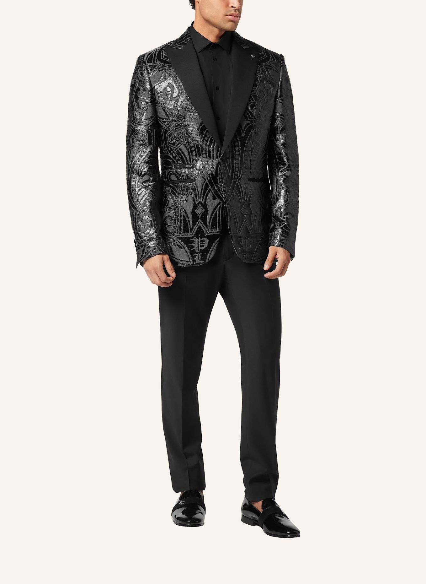 PHILIPP PLEIN Blazer im Lord Fit GOTHIC PLEIN: SCHWARZ