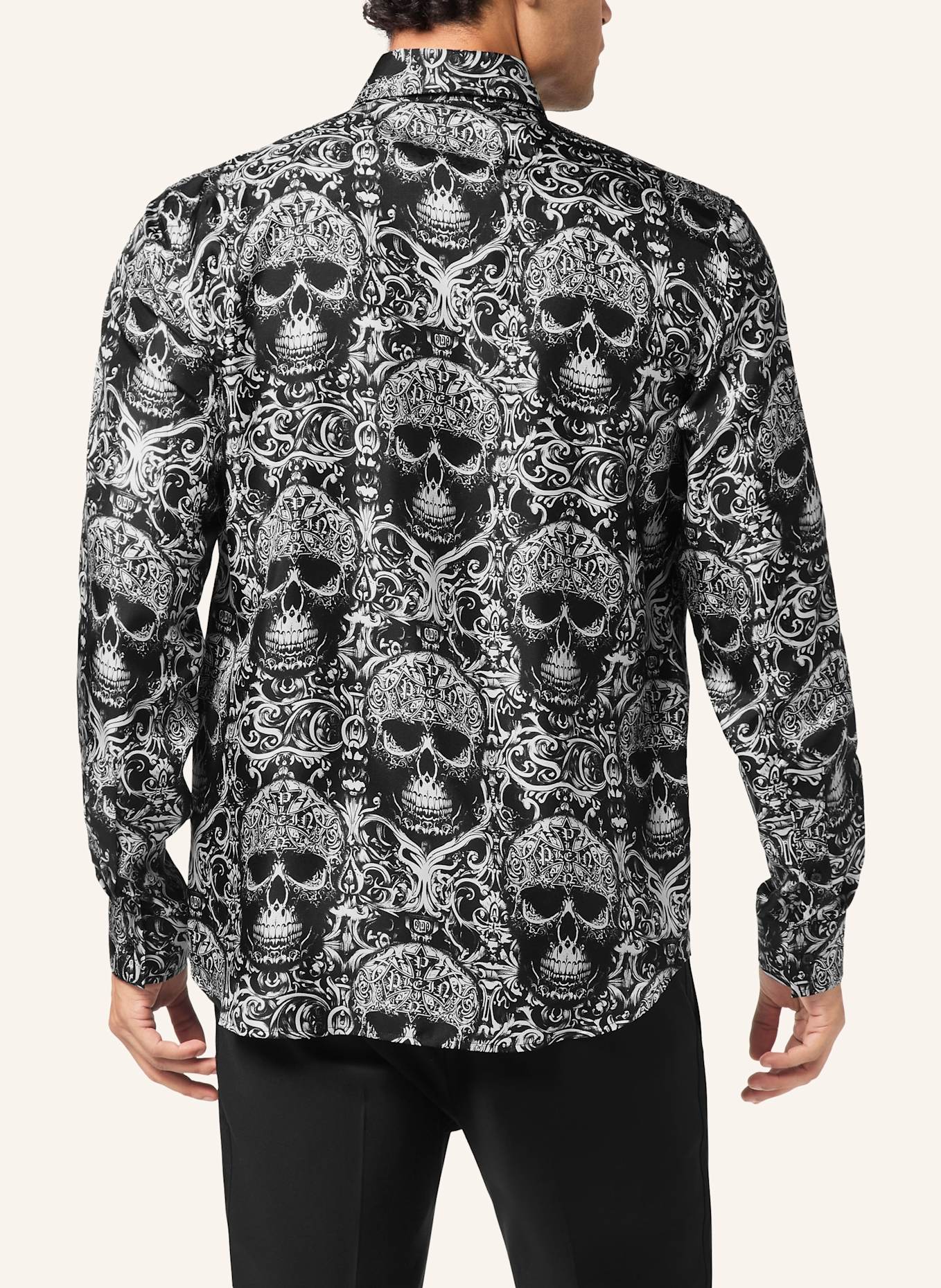 PHILIPP PLEIN Hemd SKULL: SCHWARZ