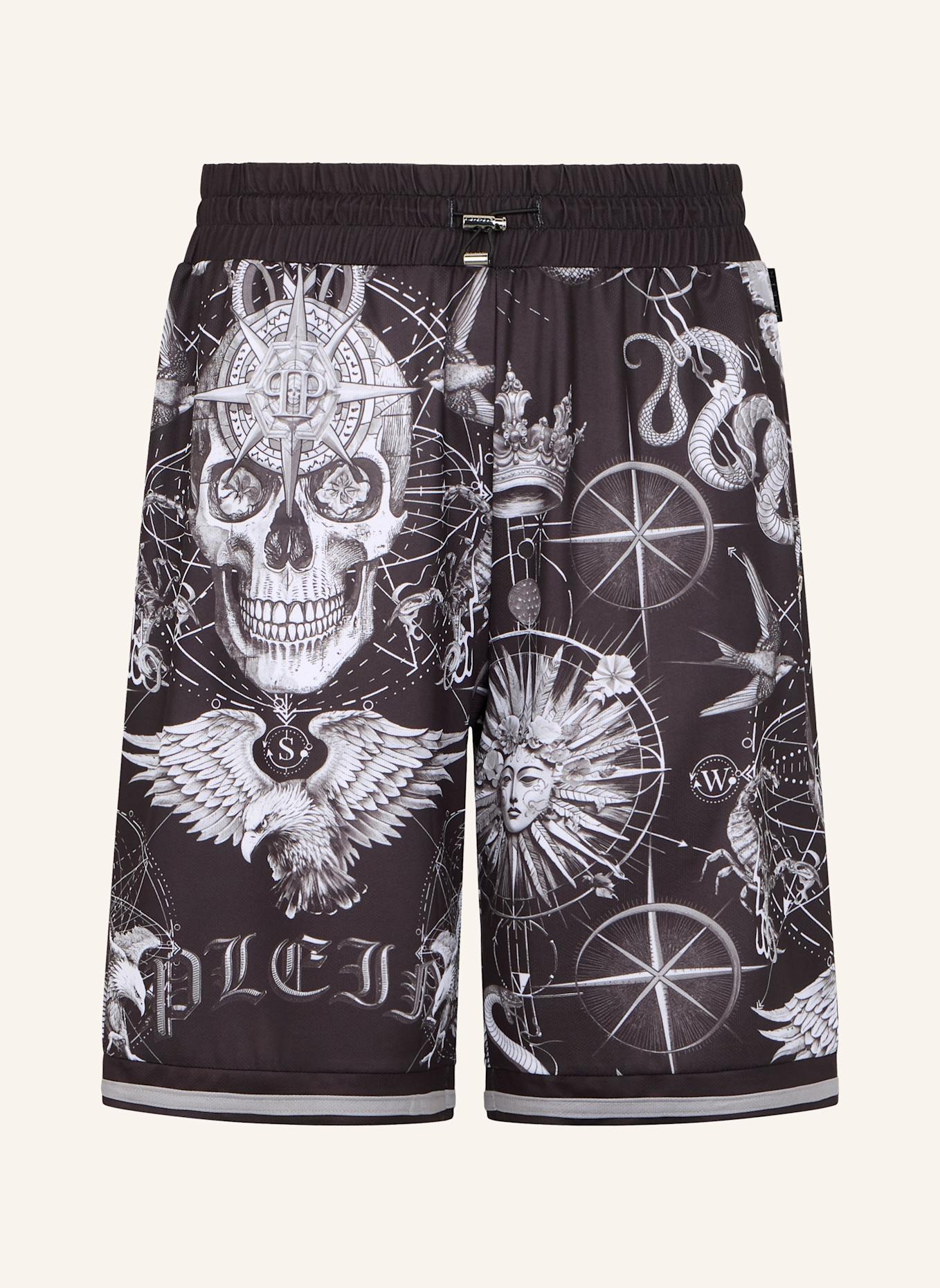 PHILIPP PLEIN PHILIPP PLEIN Mesh Basketball Shorts Tattoo: SCHWARZ