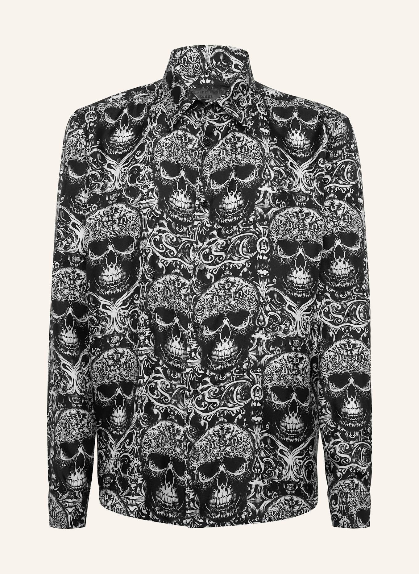 PHILIPP PLEIN Hemd SKULL: SCHWARZ