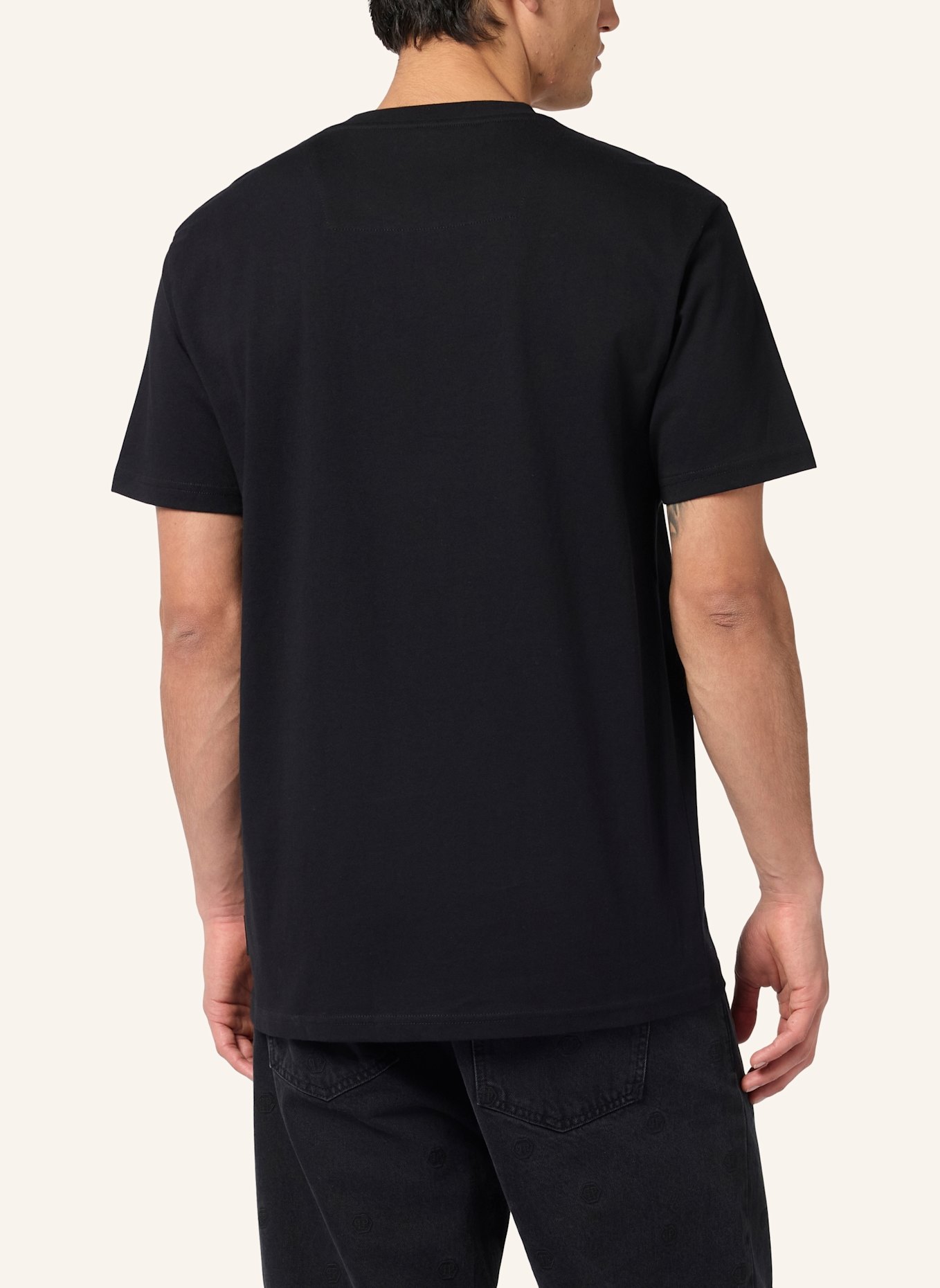PHILIPP PLEIN PHILIPP PLEIN Roundneck T-Shirt Puffy Red Skull Skull: SCHWARZ