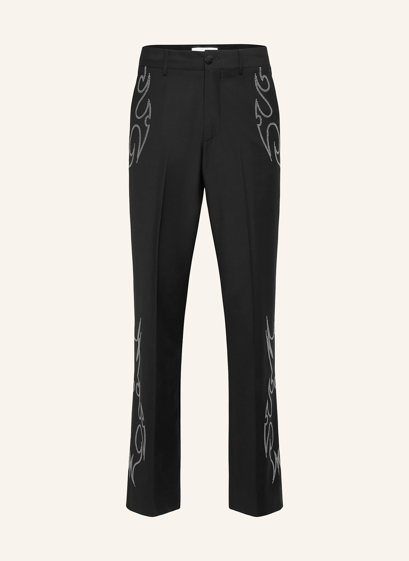 PHILIPP PLEIN Weite Hosenbeine: SCHWARZ