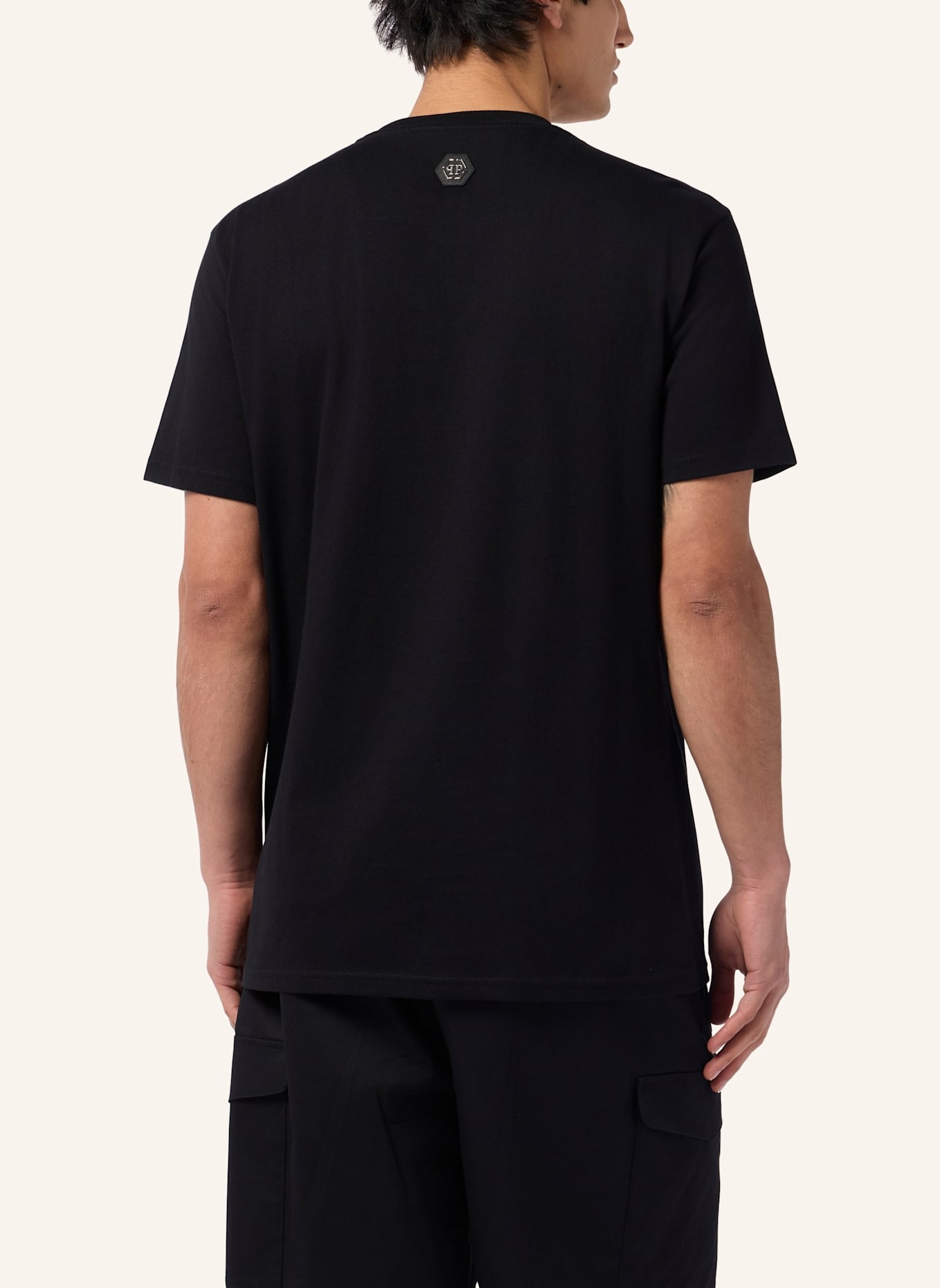 PHILIPP PLEIN PHILIPP PLEIN Round Neck T-Shirt Red Skull Skull: SCHWARZ