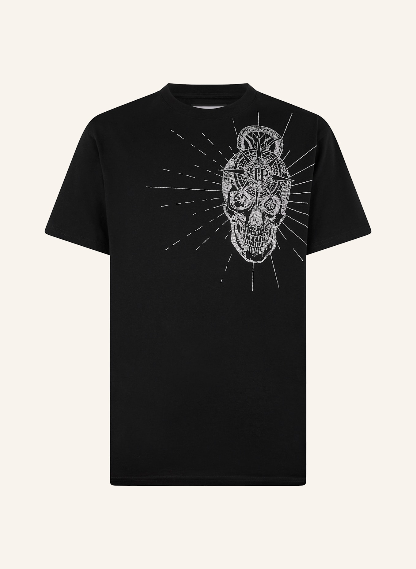 PHILIPP PLEIN PHILIPP PLEIN Round Neck T-Shirt Skull Stones: SCHWARZ