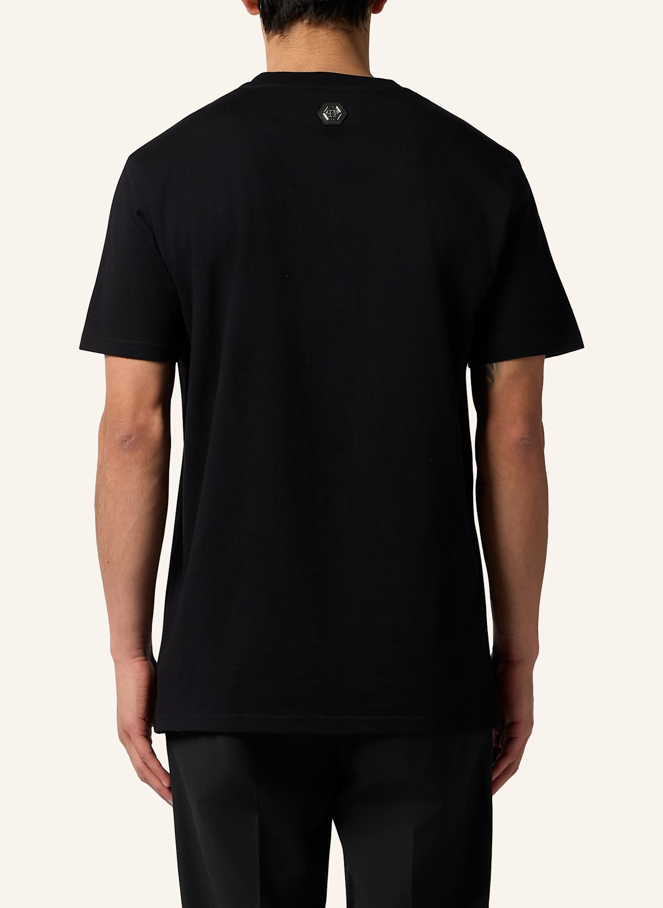 PHILIPP PLEIN PHILIPP PLEIN Round Neck T-Shirt Teddy Strass Teddy Bear: SCHWARZ