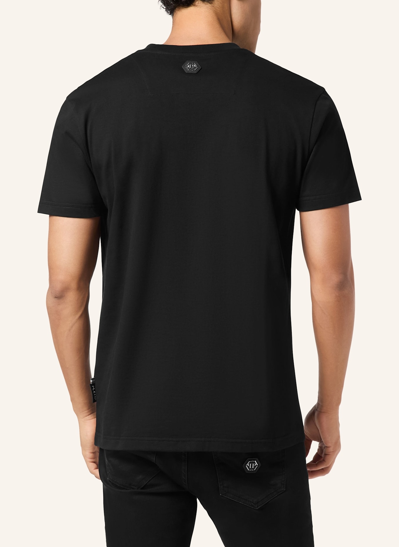 PHILIPP PLEIN T-Shirt Rundhalsausschnitt Ss: SCHWARZ