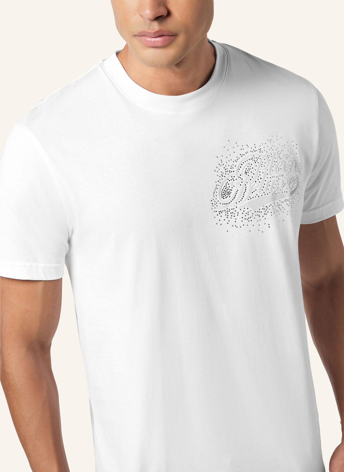 PHILIPP PLEIN T-Shirt Rundhalsausschnitt Ss: WEISS