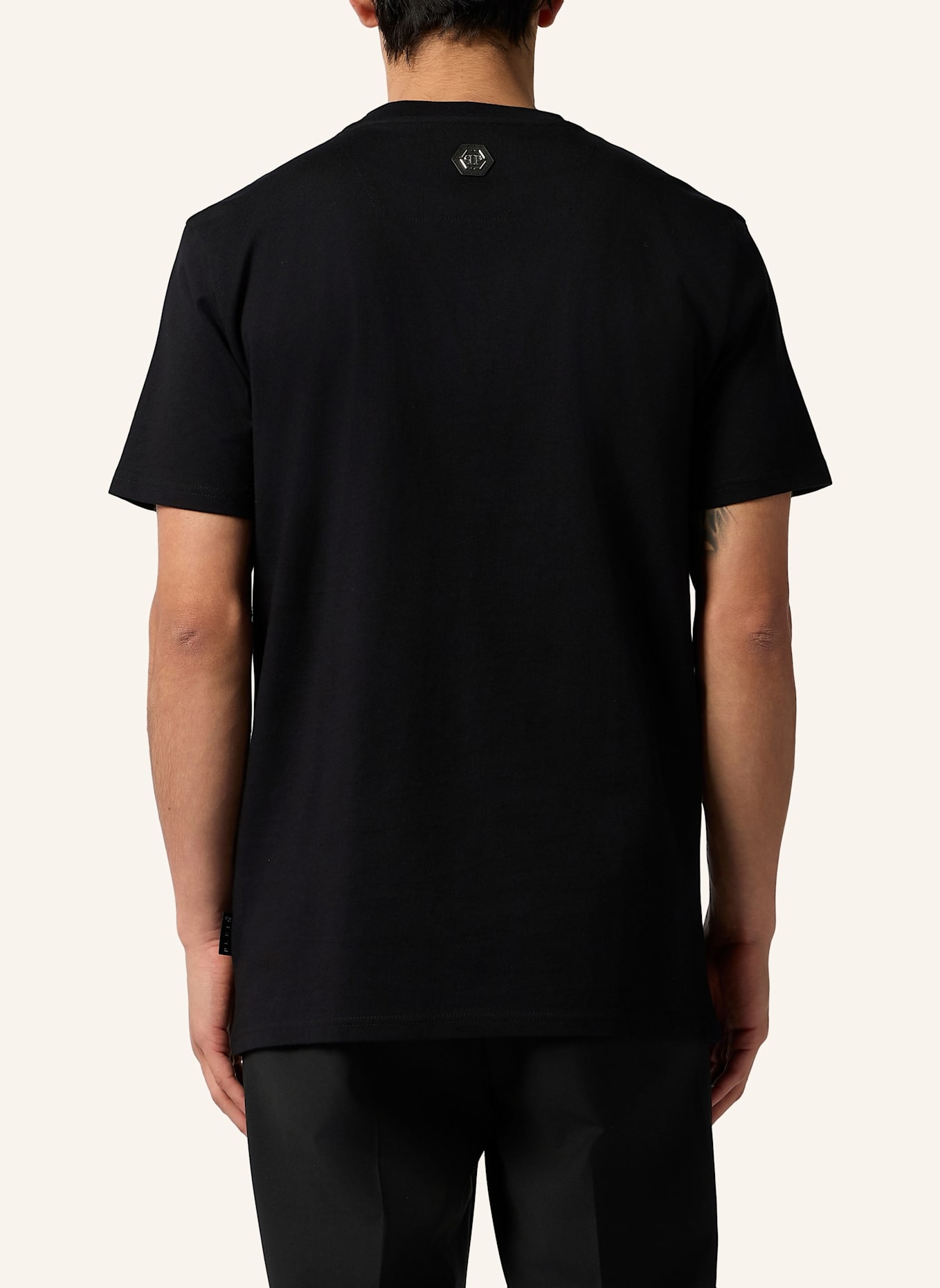 PHILIPP PLEIN PHILIPP PLEIN Round Neck T-Shirt Chrome Skull Stones: SCHWARZ