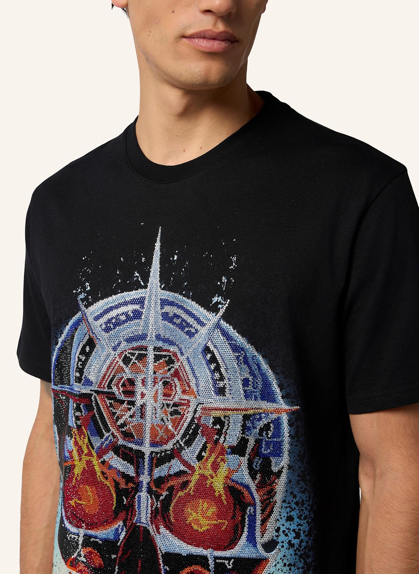 PHILIPP PLEIN PHILIPP PLEIN Round Neck T-Shirt Chrome Skull Stones: SCHWARZ