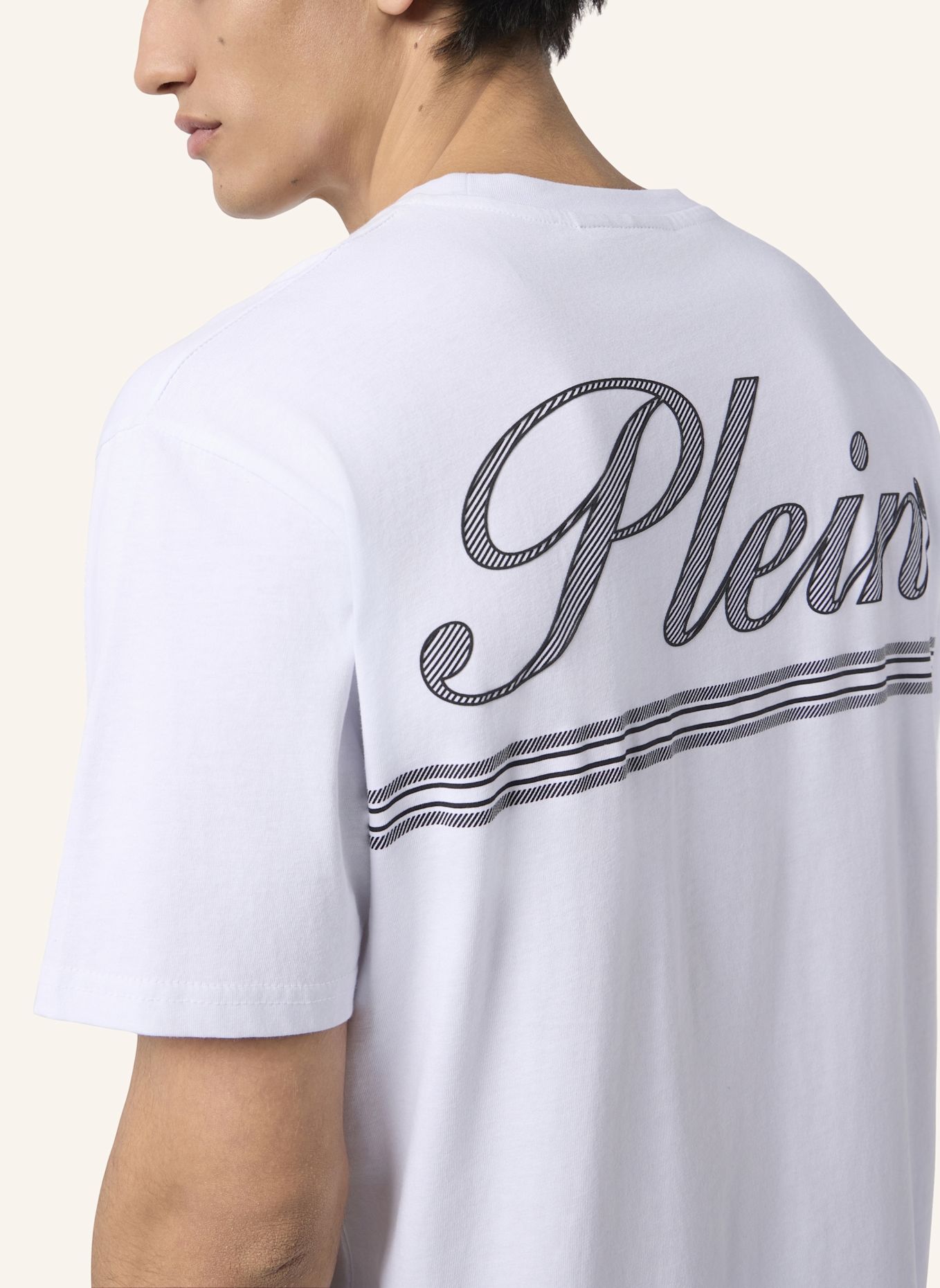 PHILIPP PLEIN PHILIPP PLEIN Round Neck T-Shirt Signature: WEISS