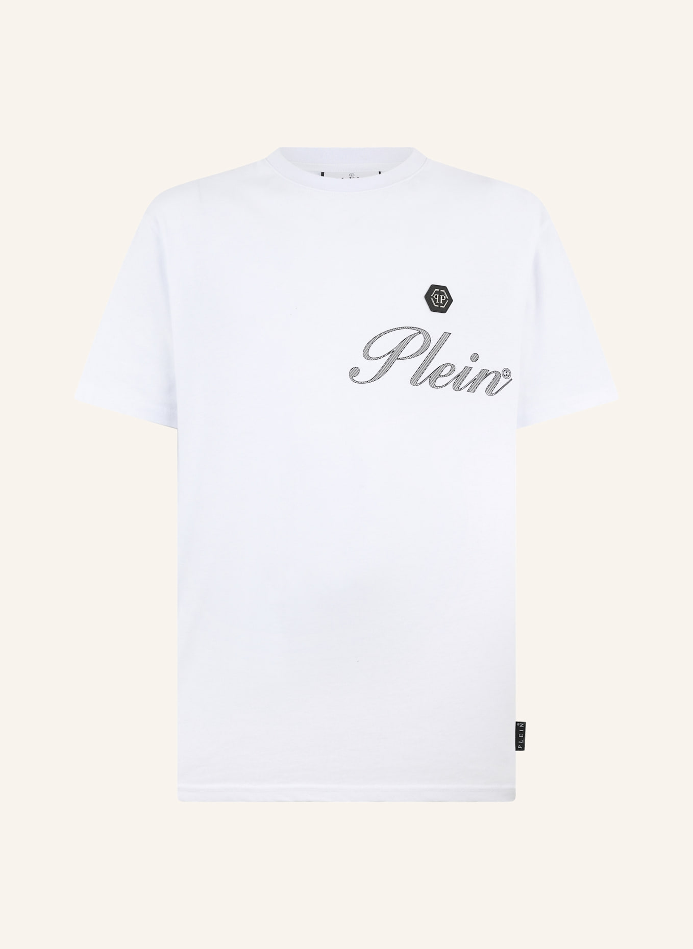 PHILIPP PLEIN PHILIPP PLEIN Round Neck T-Shirt Signature: WEISS