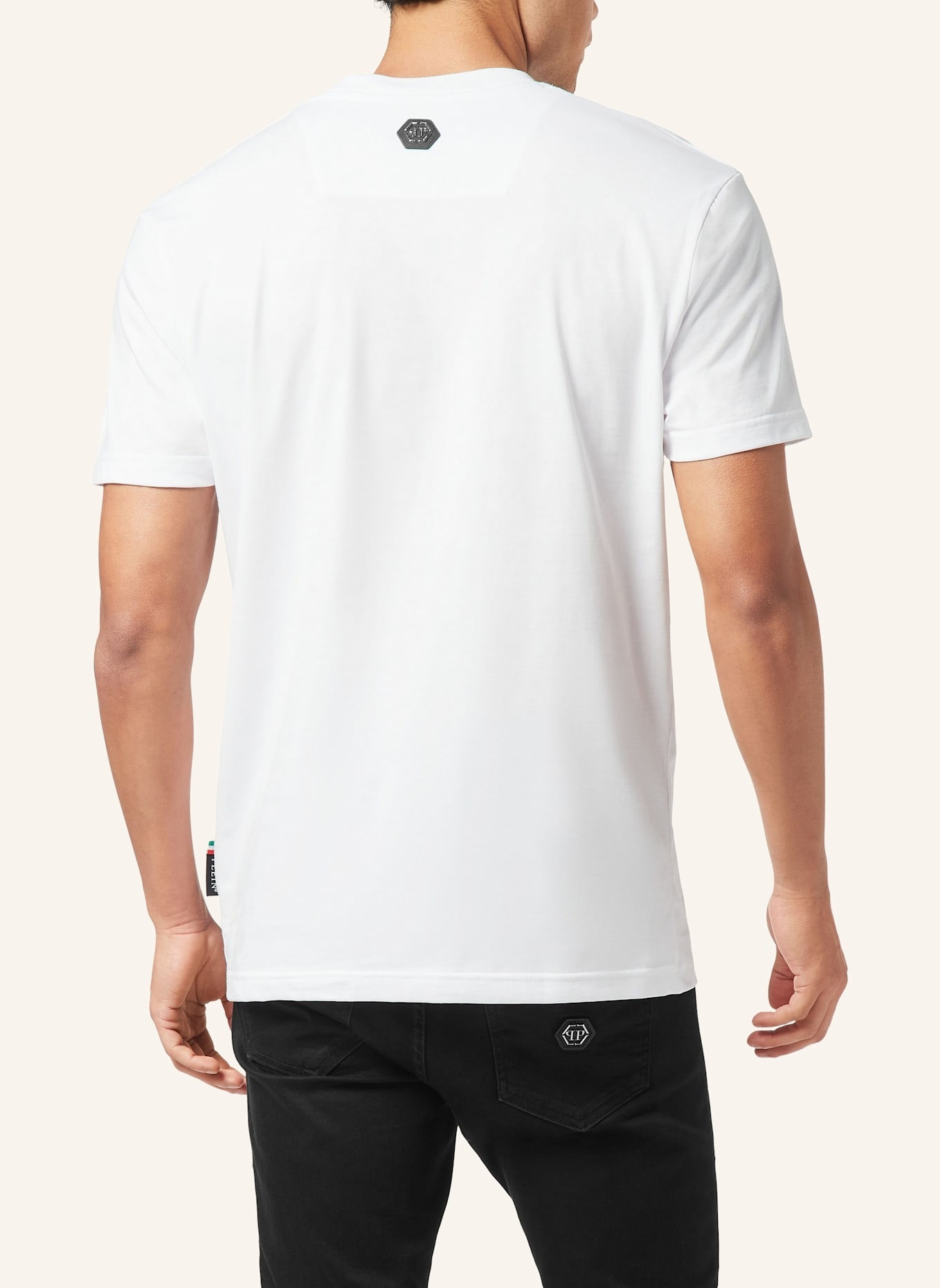 PHILIPP PLEIN T-Shirt Rundhalsausschnitt Ss: WEISS