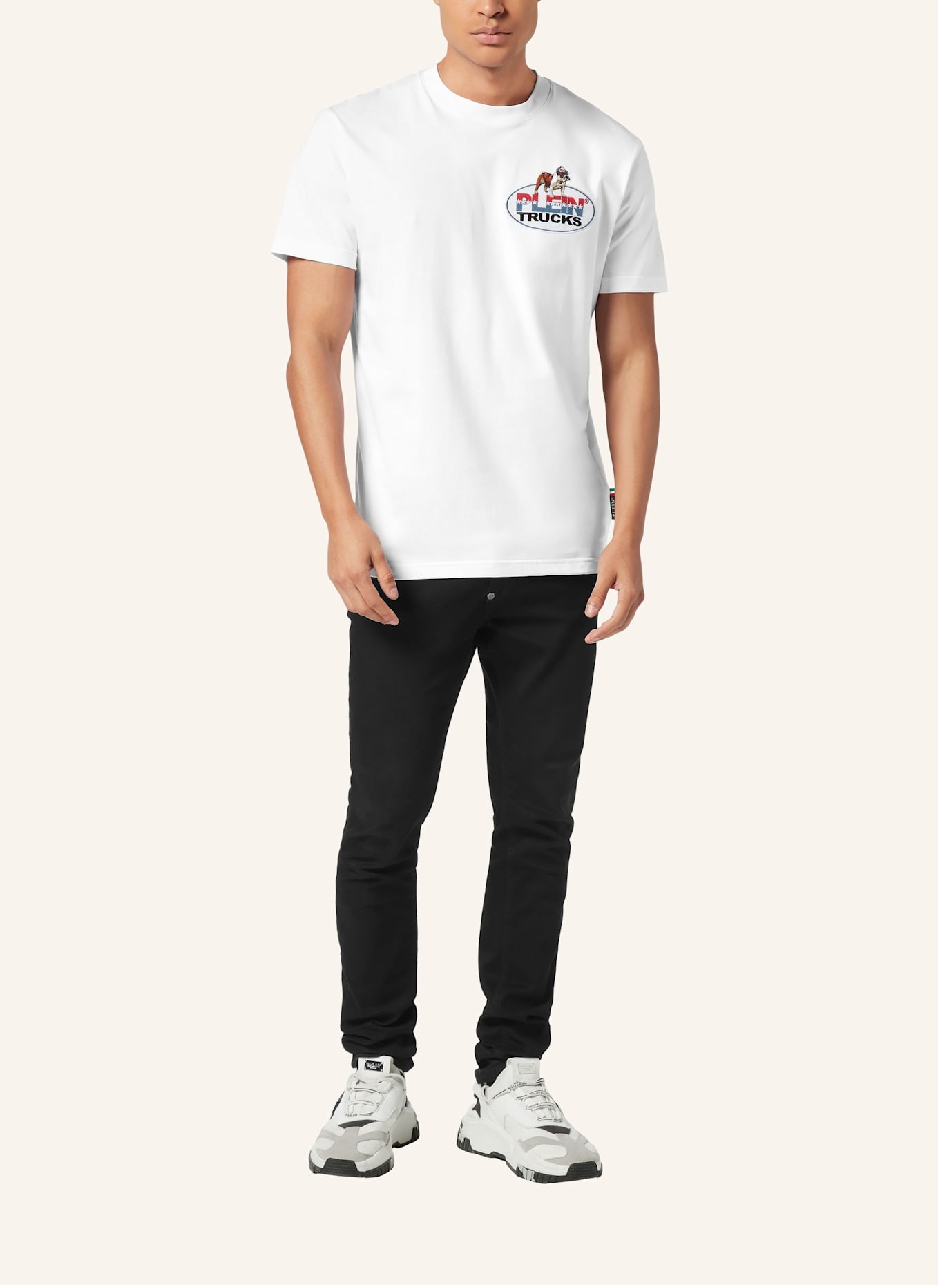 PHILIPP PLEIN T-Shirt Rundhalsausschnitt Ss: WEISS