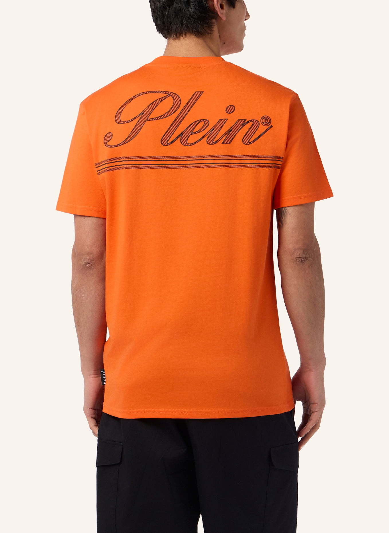 PHILIPP PLEIN PHILIPP PLEIN Round Neck T-Shirt Signature: ORANGE