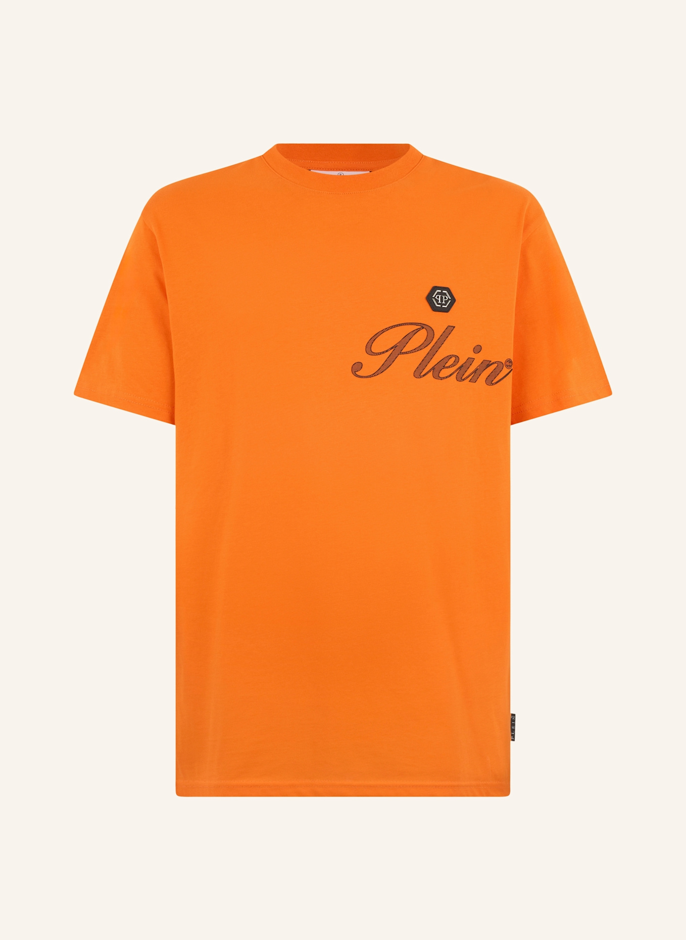 PHILIPP PLEIN PHILIPP PLEIN Round Neck T-Shirt Signature: ORANGE