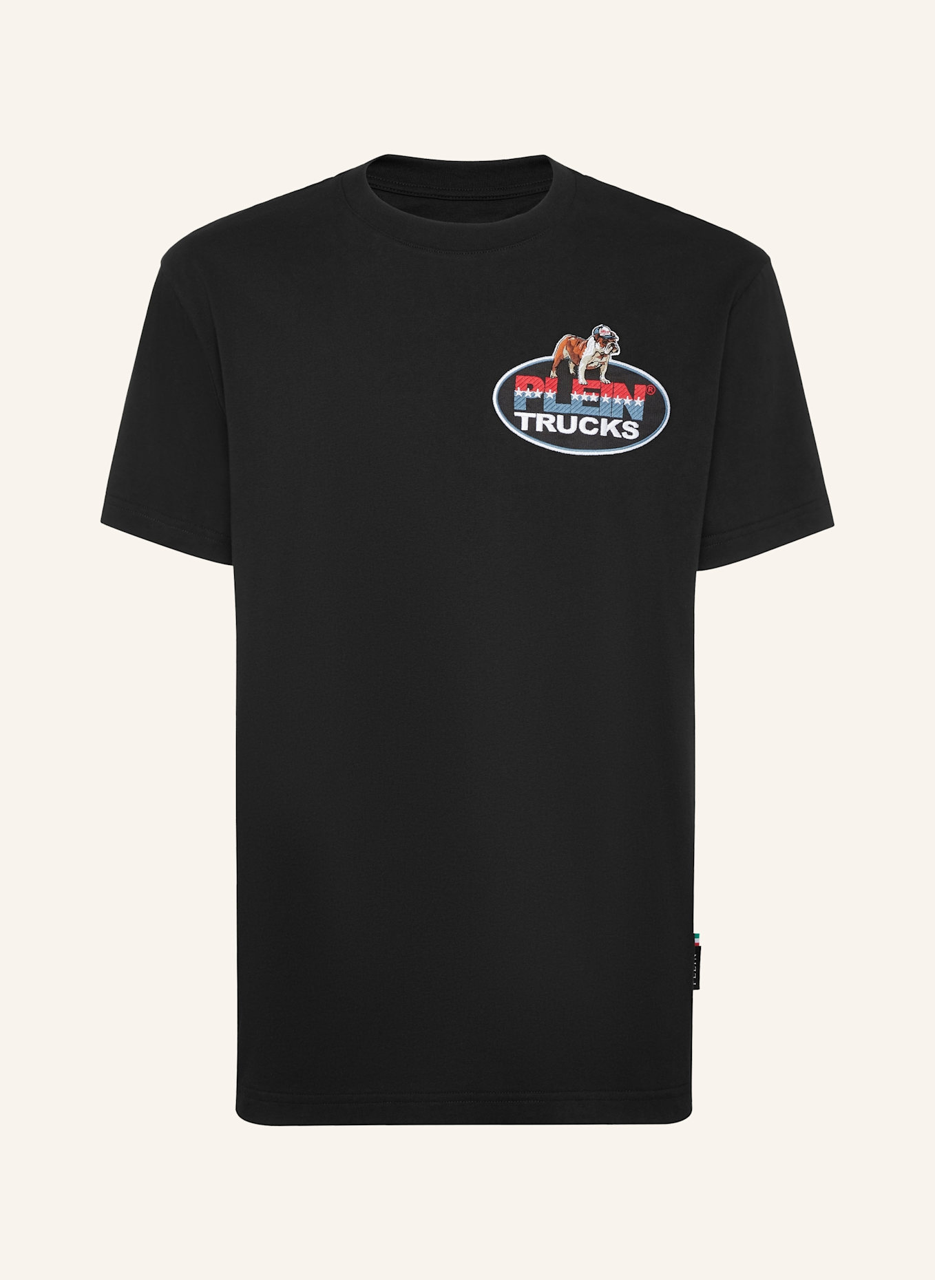 PHILIPP PLEIN T-Shirt Rundhalsausschnitt Ss: SCHWARZ
