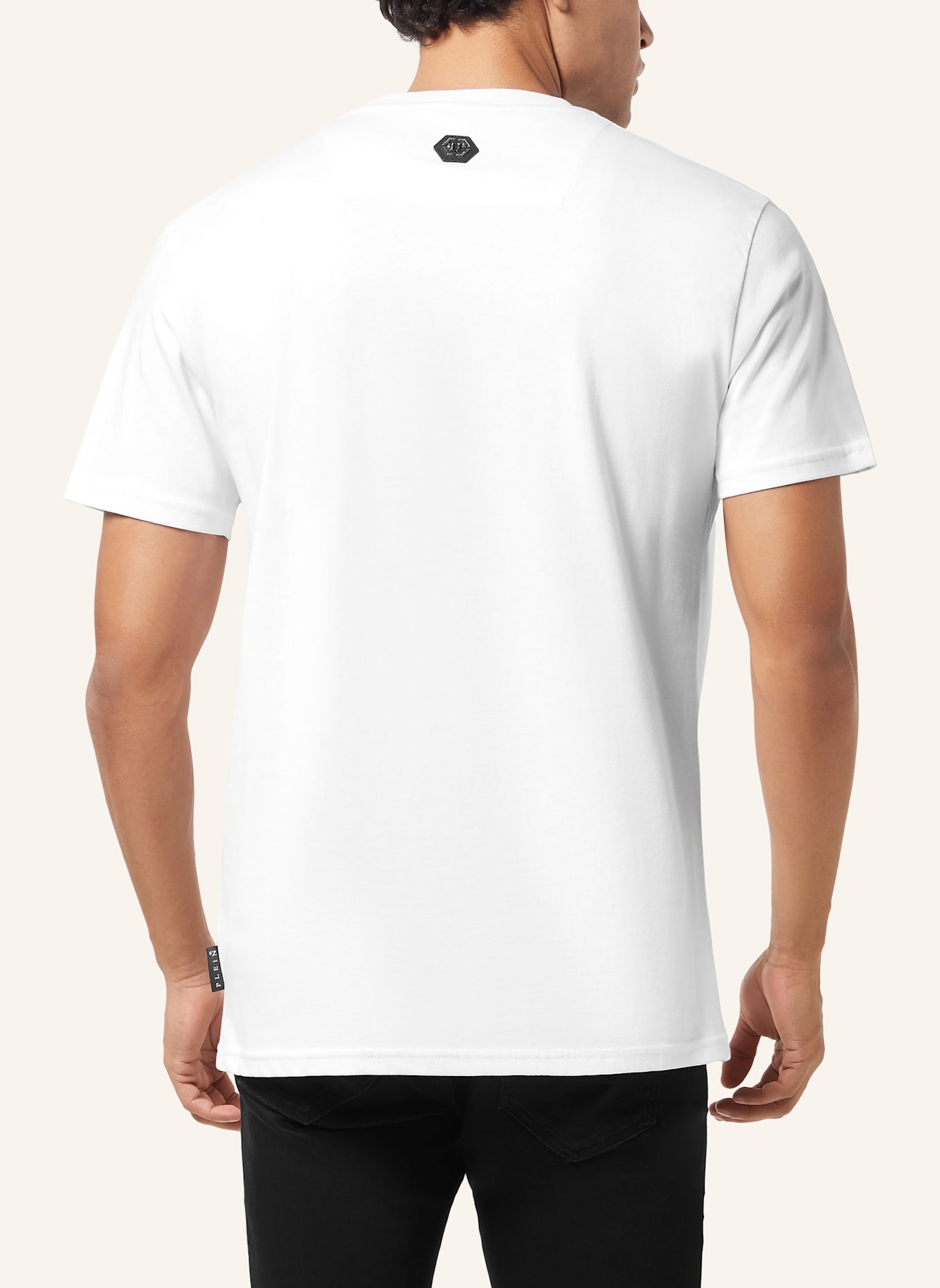 PHILIPP PLEIN T-Shirt Rundhalsausschnitt Ss EAGLE: WEISS